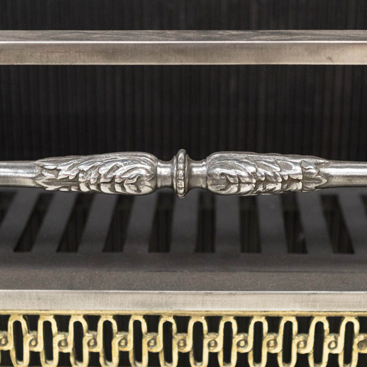 Early 20th Century Regency Style Fire Basket With Brass Finials | Bratt Colbran