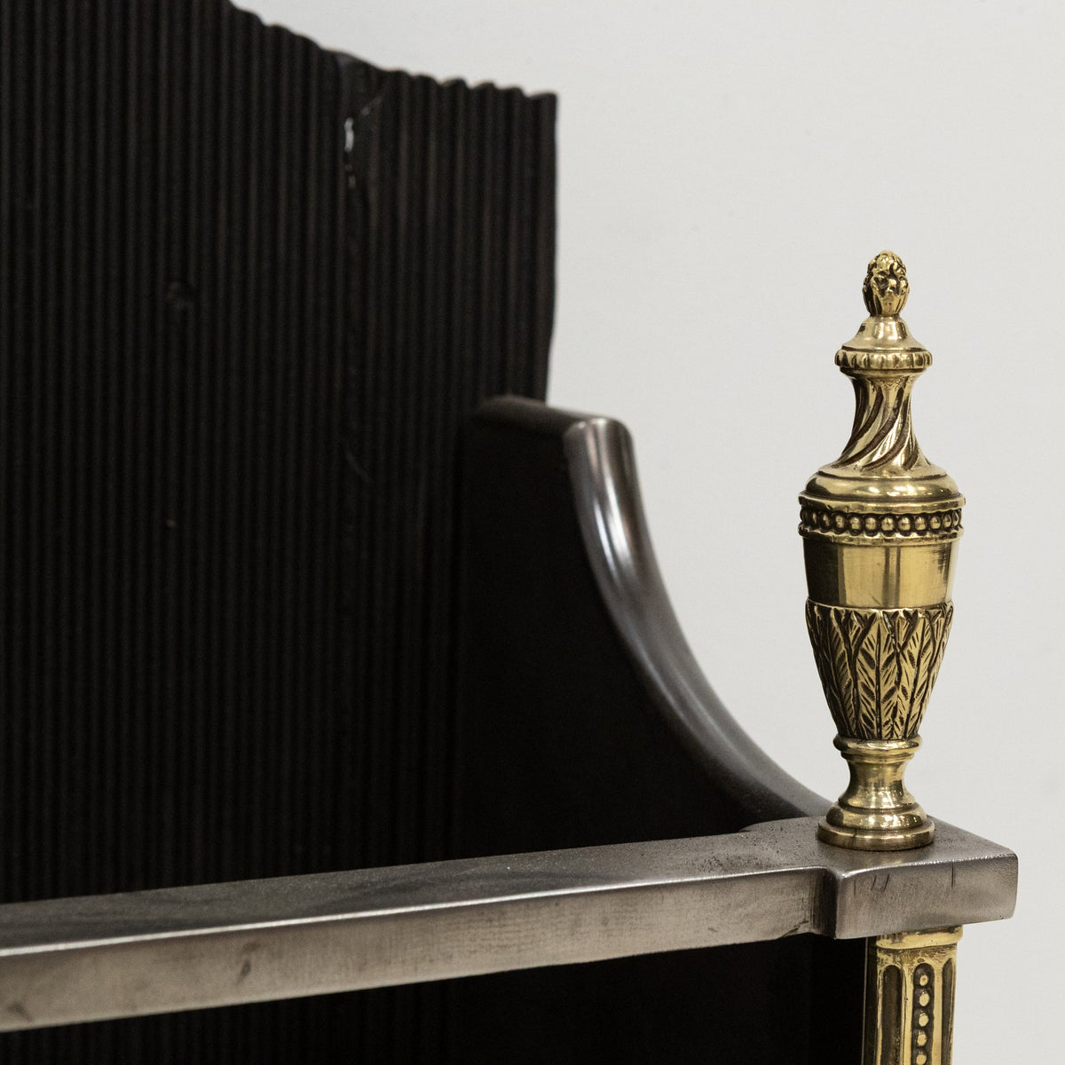 Early 20th Century Regency Style Fire Basket With Brass Finials | Bratt Colbran