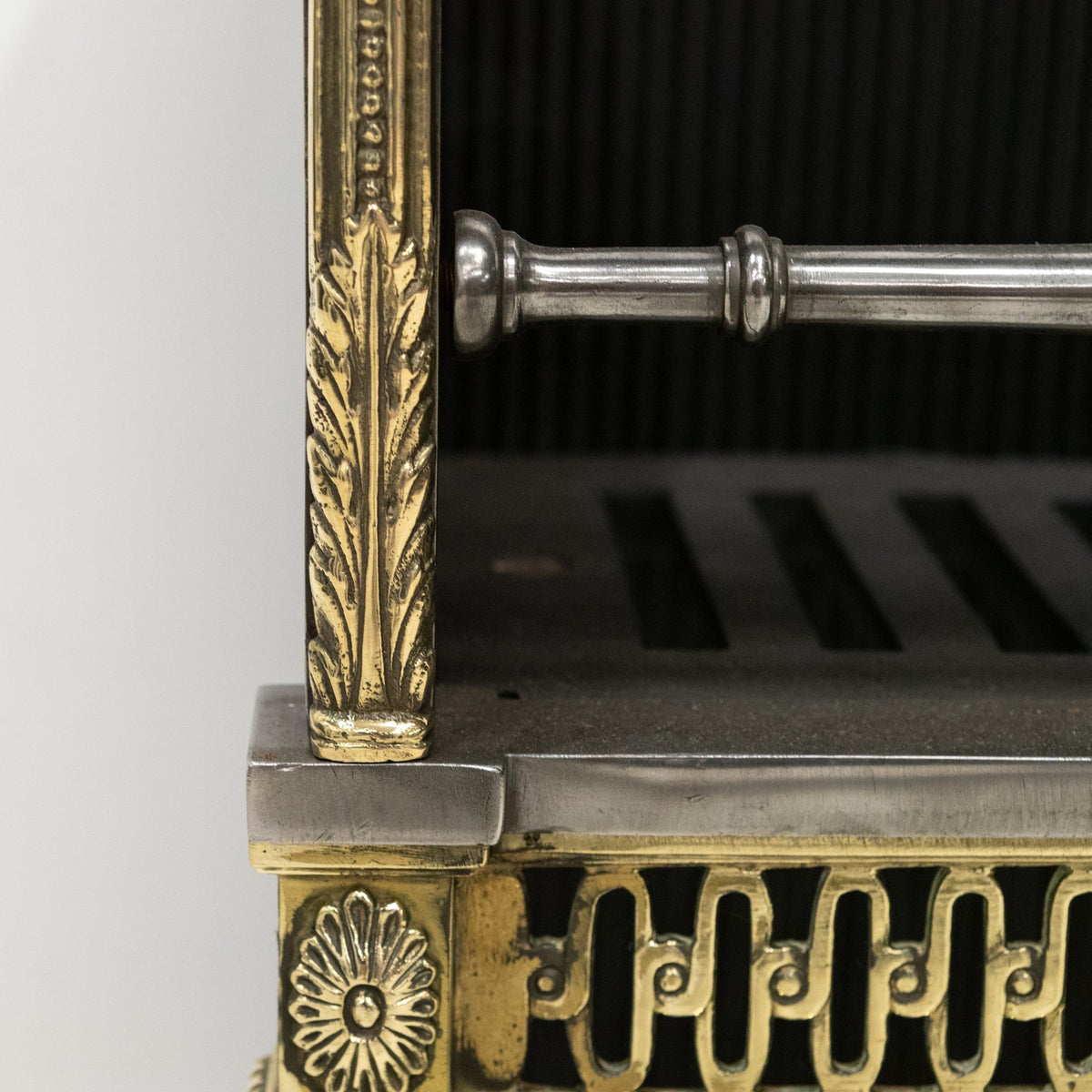 Early 20th Century Regency Style Fire Basket With Brass Finials | Bratt Colbran | The Architectural Forum