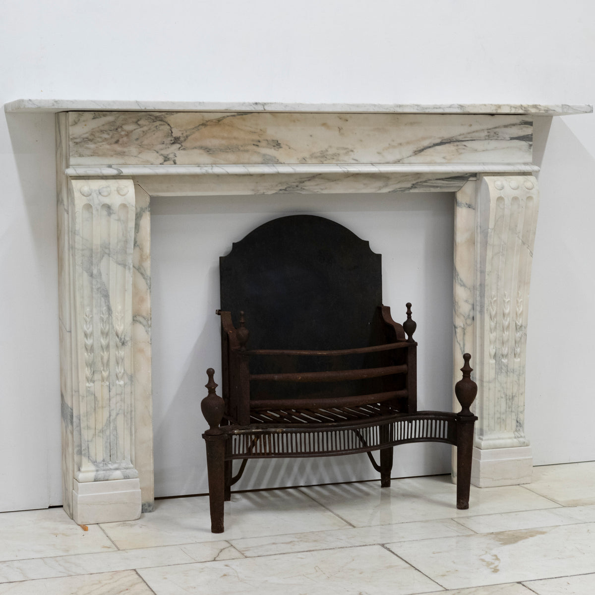 Antique Georgian Fire Basket | 18th Century Adam's Style Fire Grate | The Architectural Forum