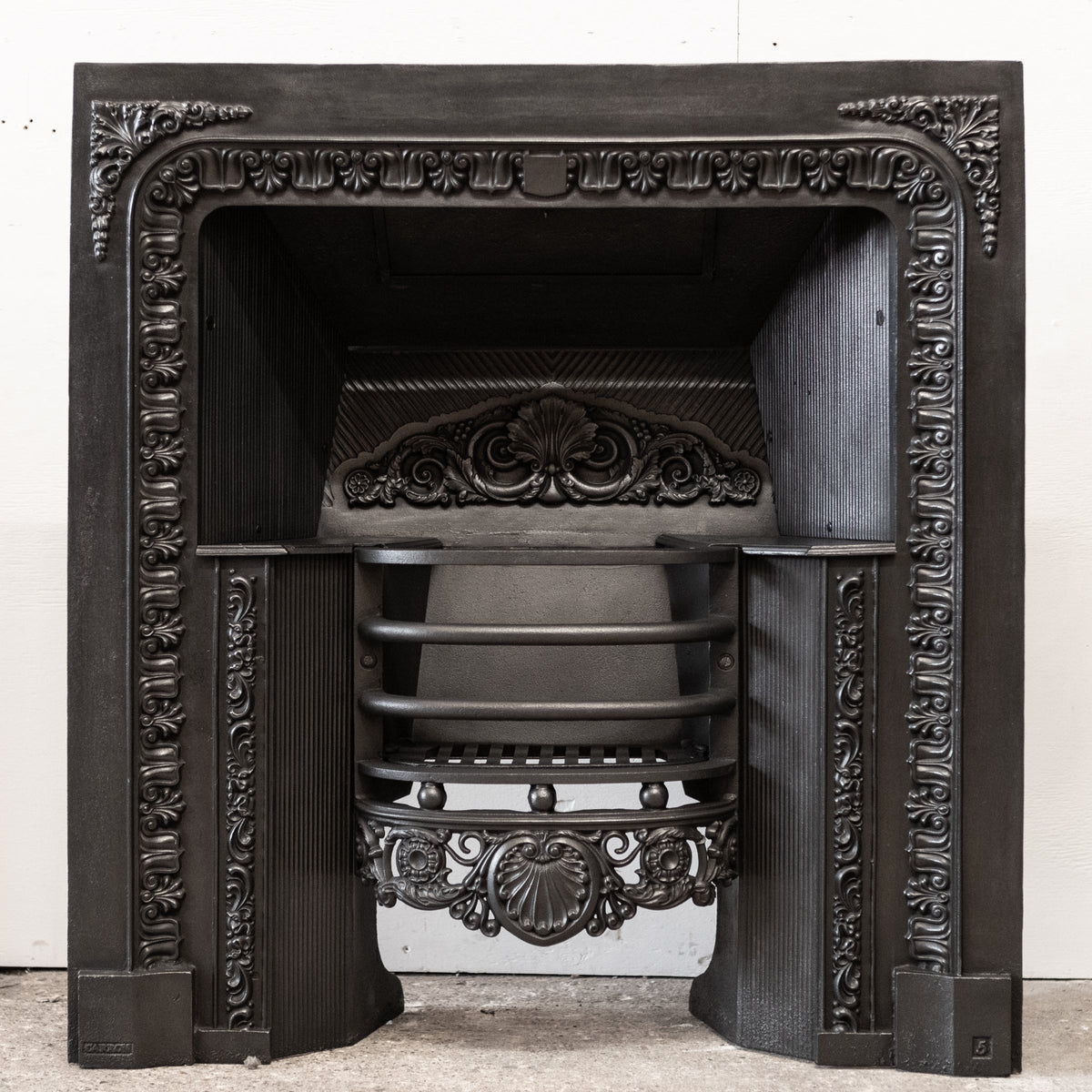 Antique Ornate Georgian Style Cast Iron Fireplace Insert | The Architectural Forum