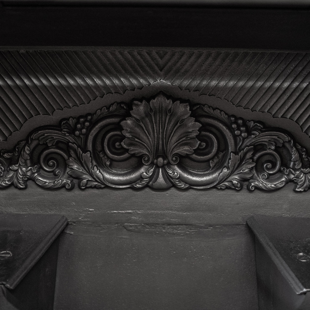 Antique Ornate Georgian Style Cast Iron Fireplace Insert | The Architectural Forum