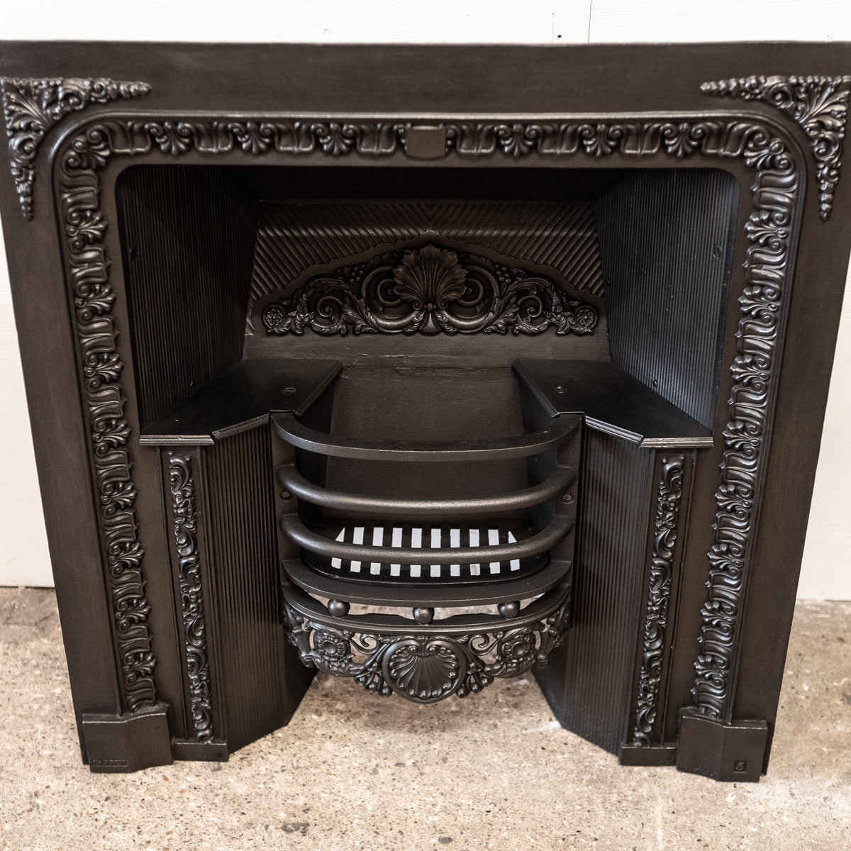 Antique Ornate Georgian Style Cast Iron Fireplace Insert | The Architectural Forum