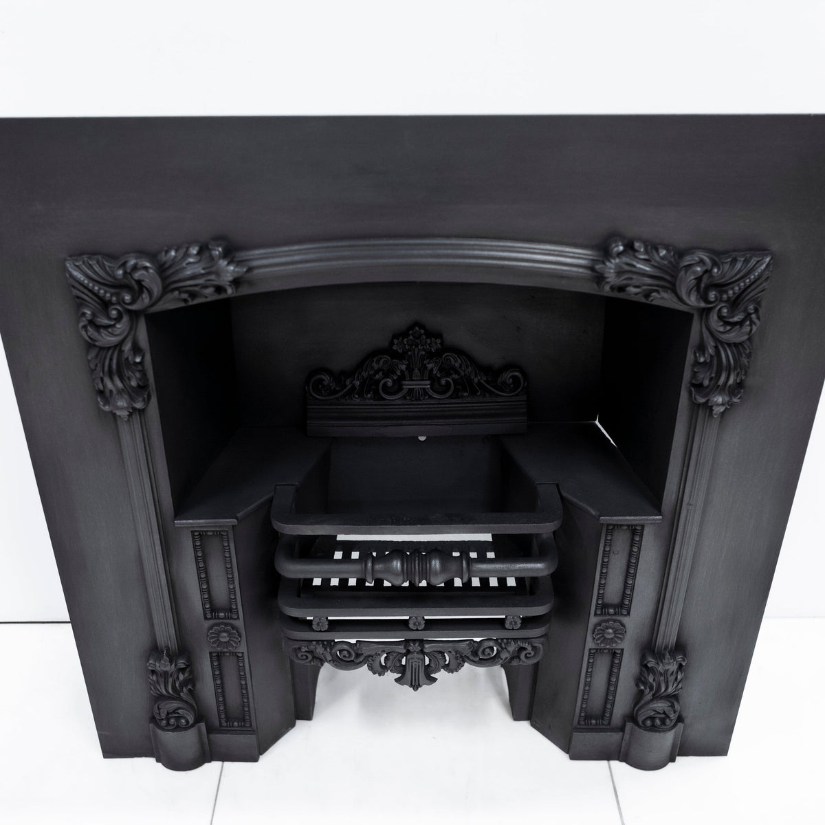 Antique Ornate Georgian Cast Iron Fireplace Insert | Register Grate | The Architectural Forum