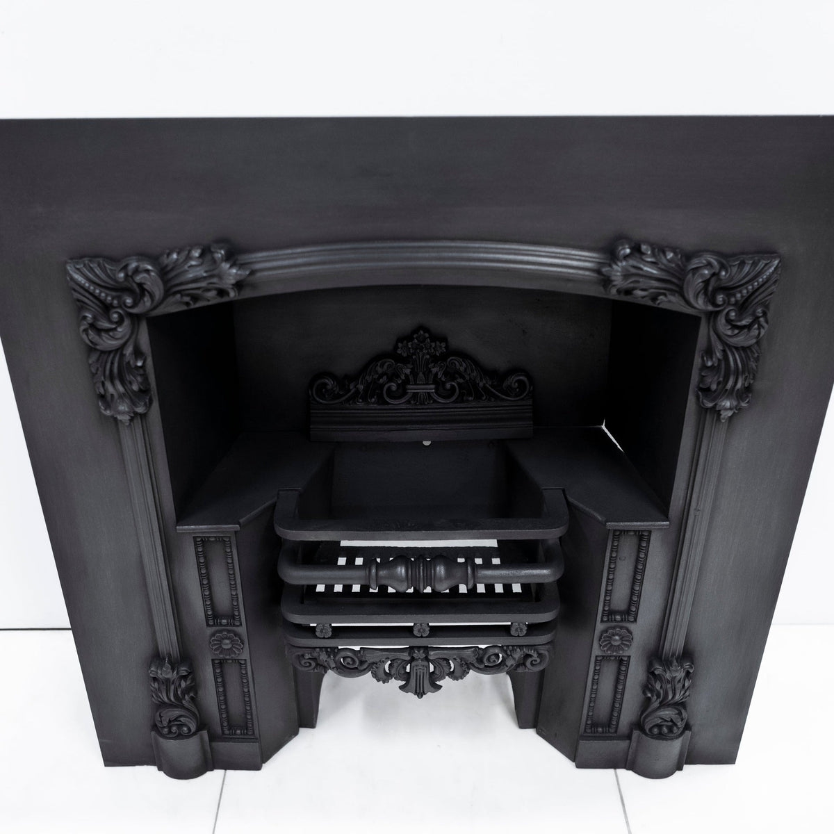 Antique Ornate Georgian Cast Iron Fireplace Insert | Register Grate | The Architectural Forum