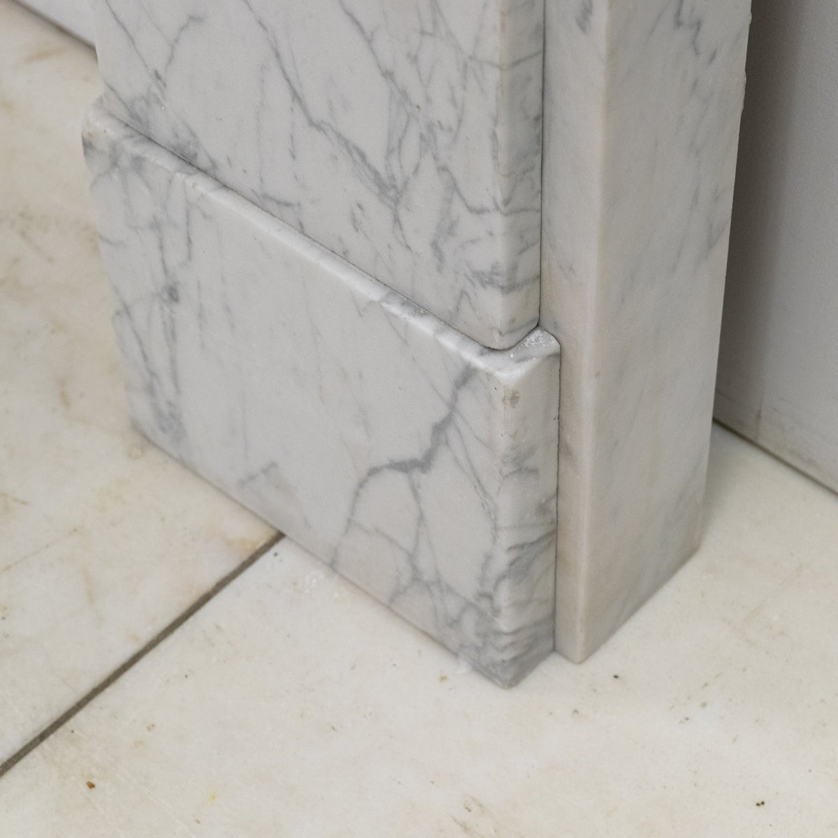 Antique Carrara Marble Late Georgian Fireplace Surround