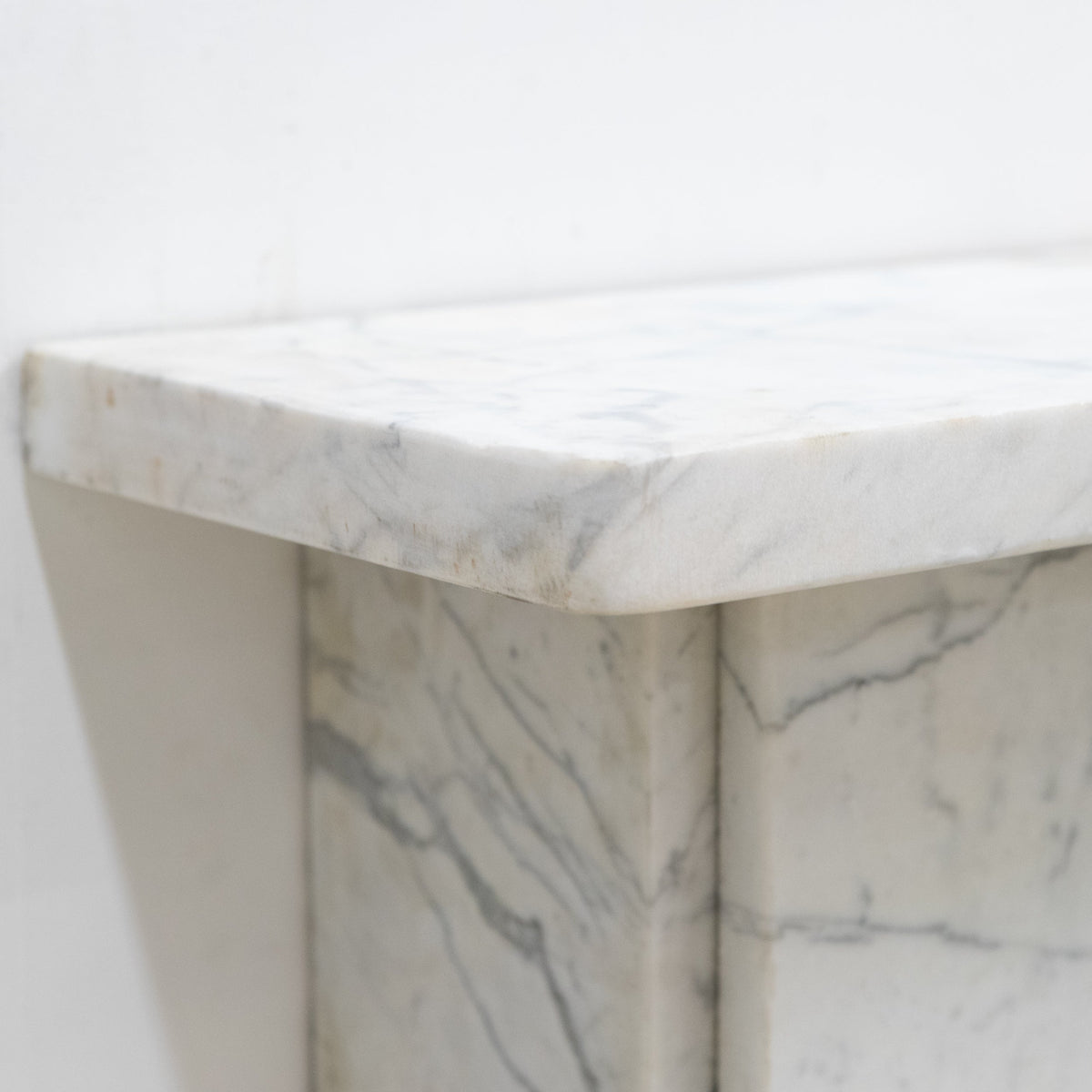 Antique Late Carrara Marble Fireplace Surround