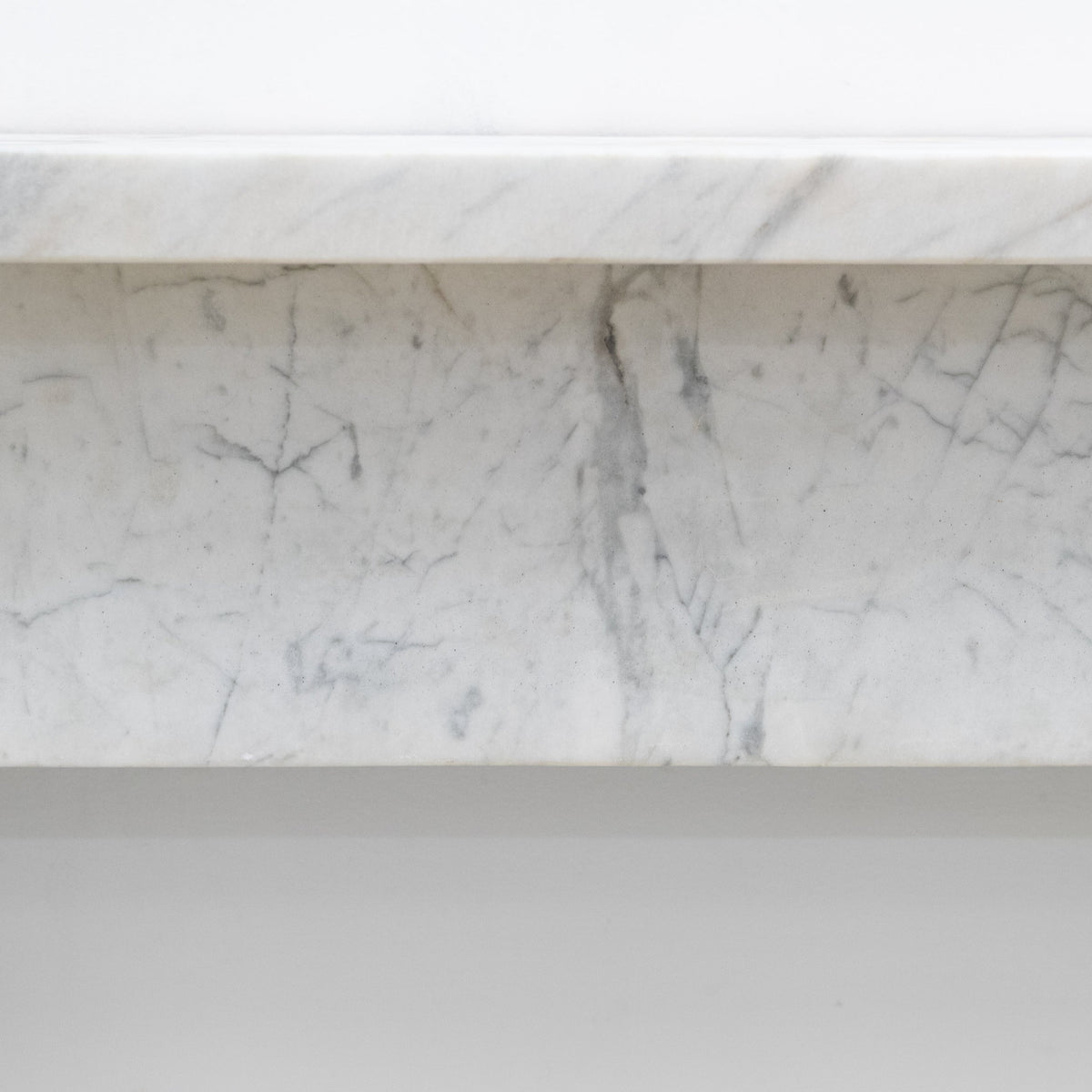 Antique Late Carrara Marble Fireplace Surround