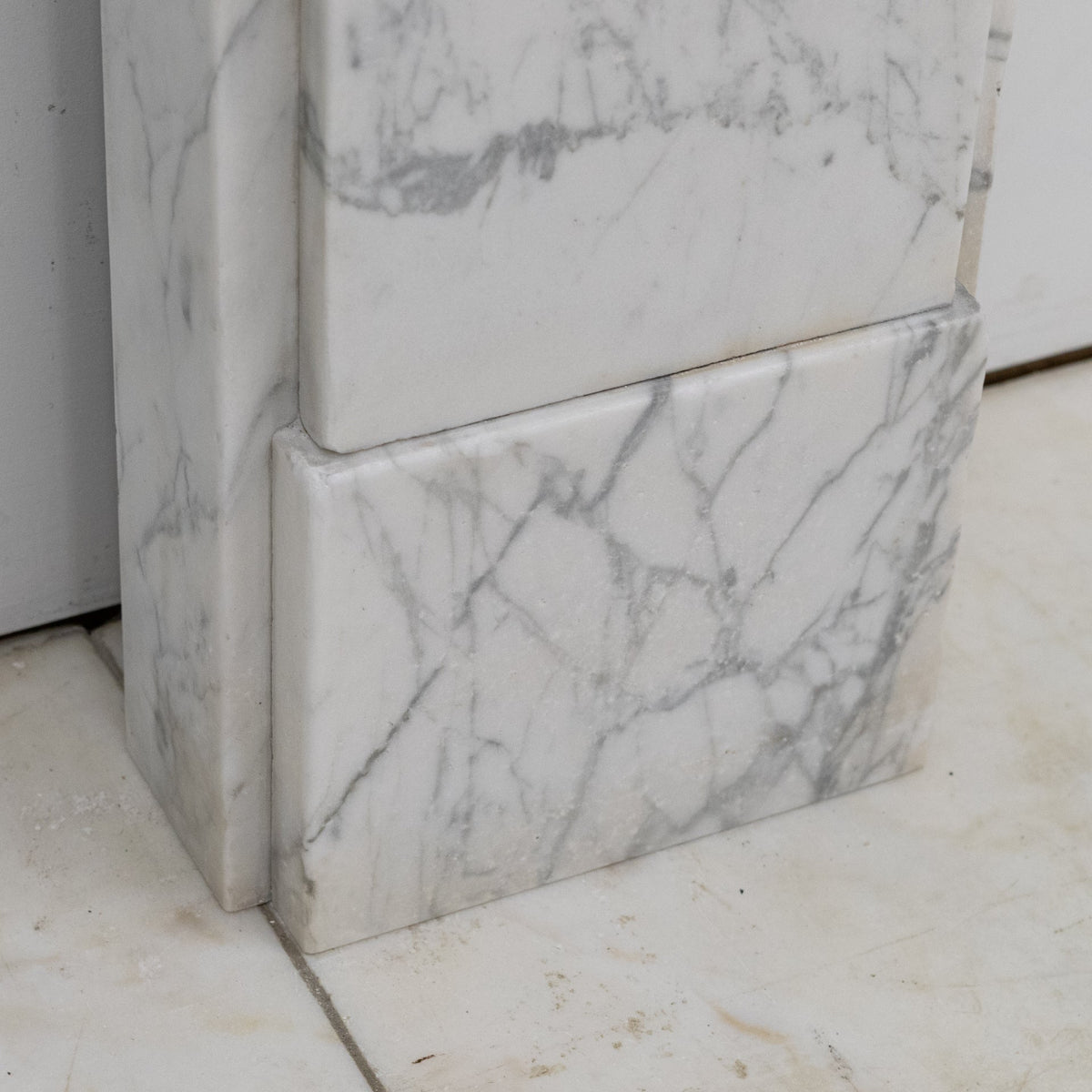 Antique Carrara Marble Late Georgian Fireplace Surround