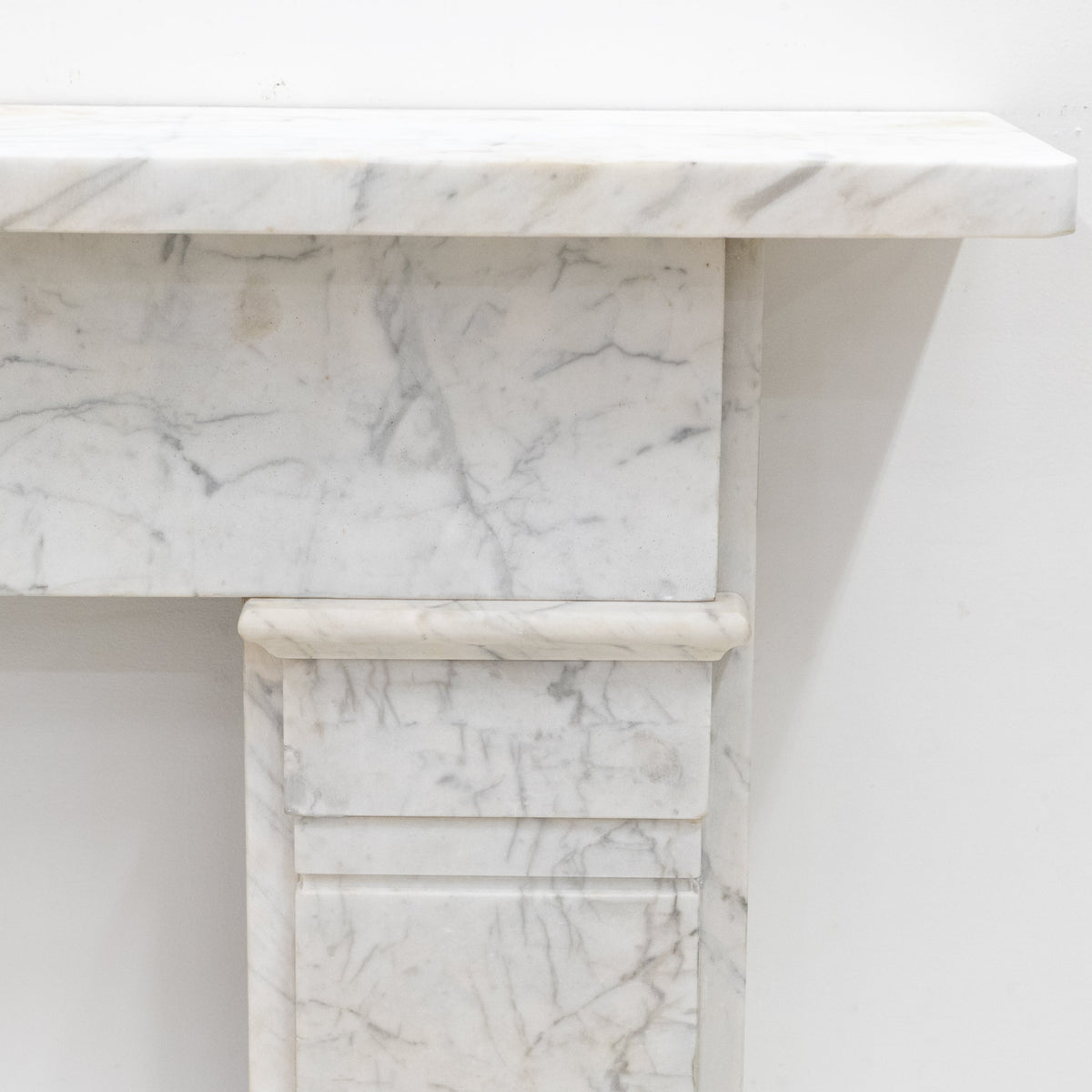 Antique Late Carrara Marble Fireplace Surround
