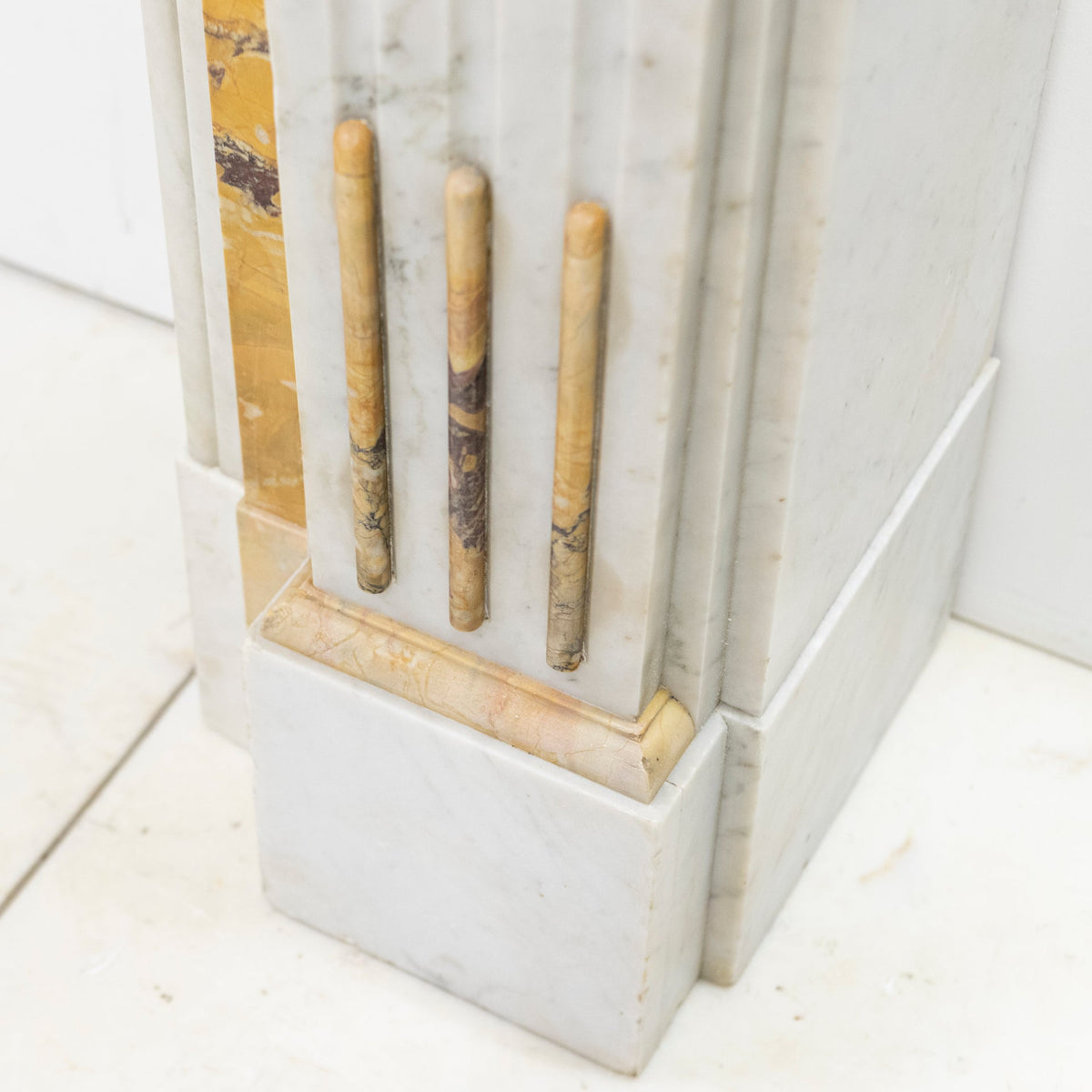 Antique Victorian Carrara Siena Marble Fireplace Surround | The Architectural Forum