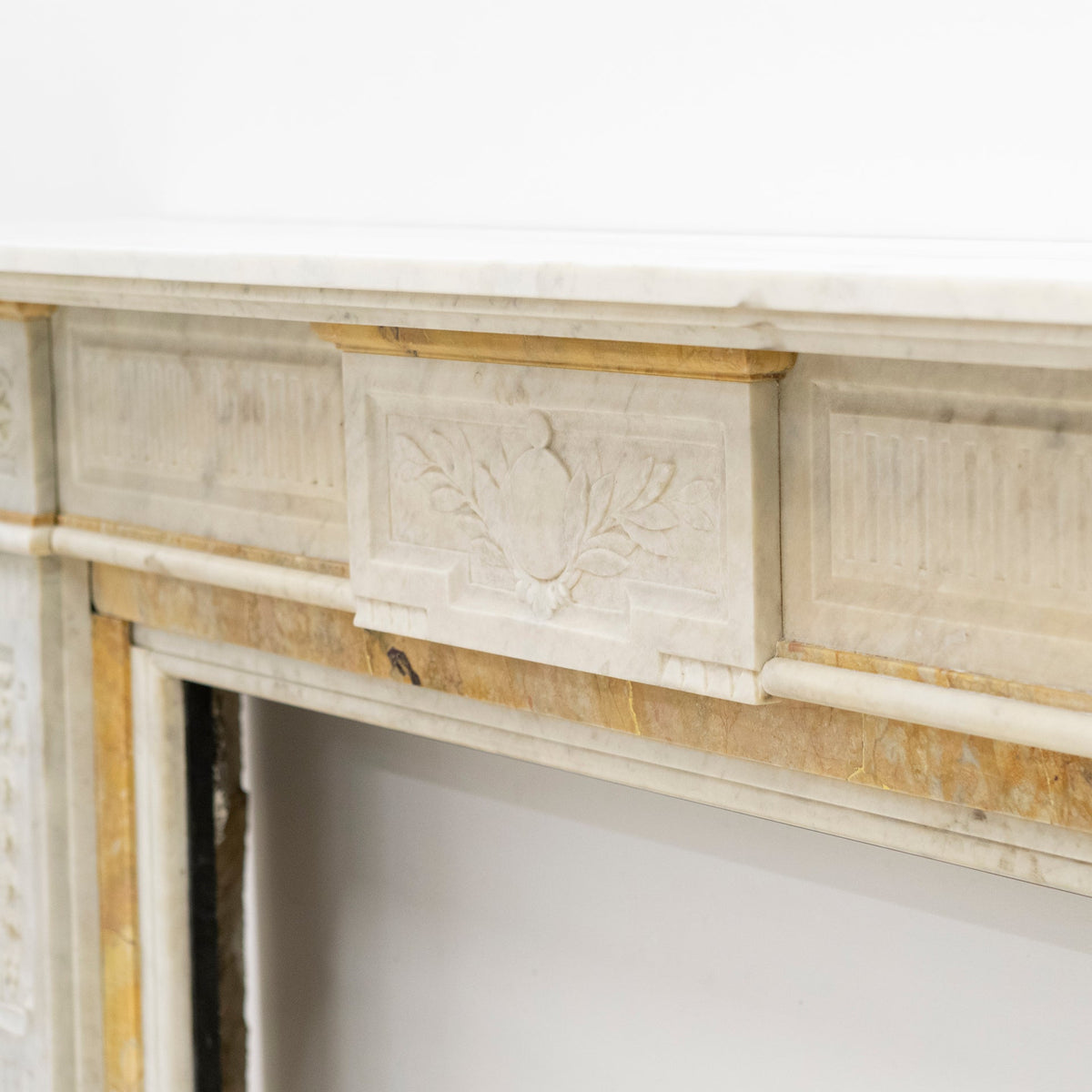 Antique Victorian Carrara Siena Marble Fireplace Surround | The Architectural Forum