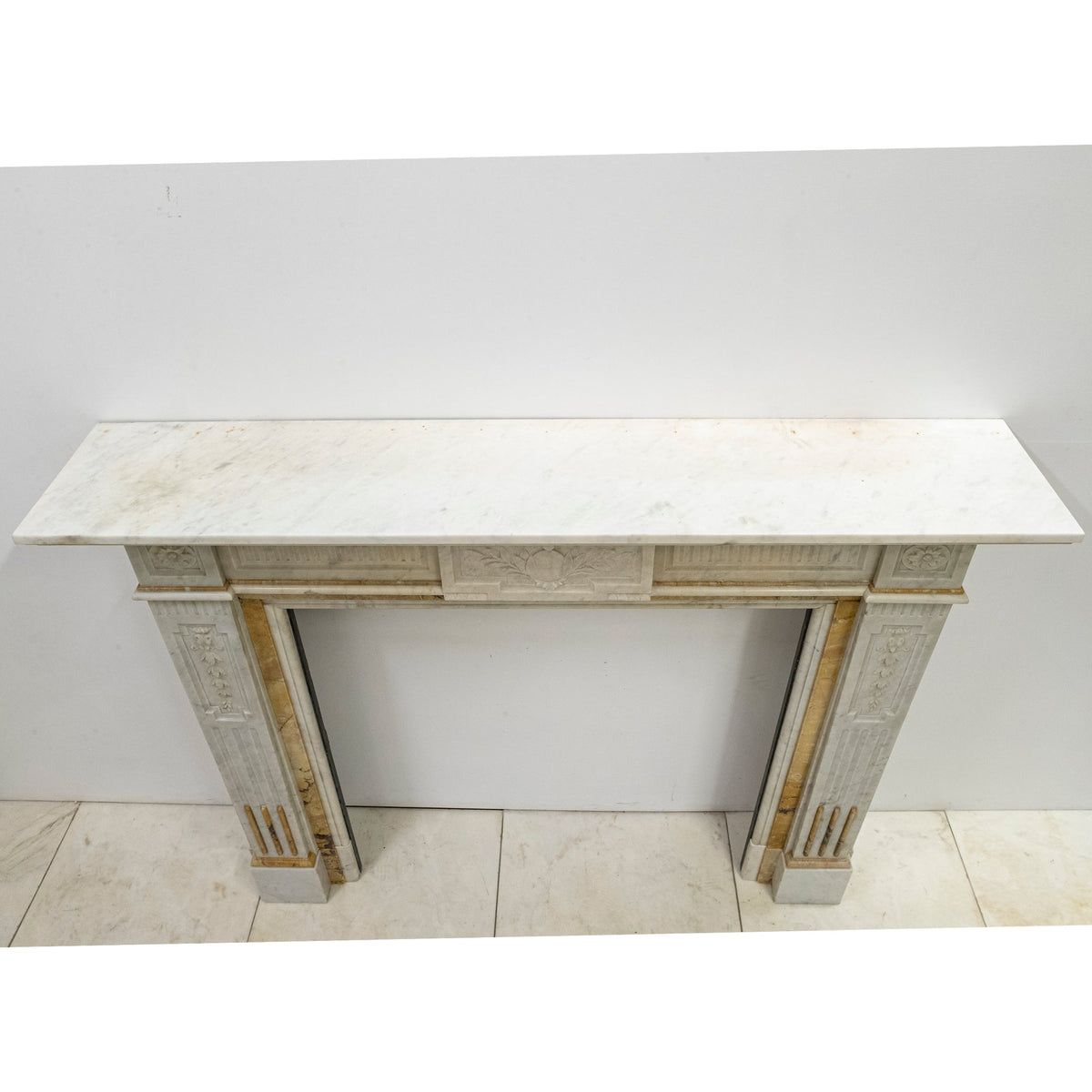 Antique Victorian Carrara Siena Marble Fireplace Surround | The Architectural Forum