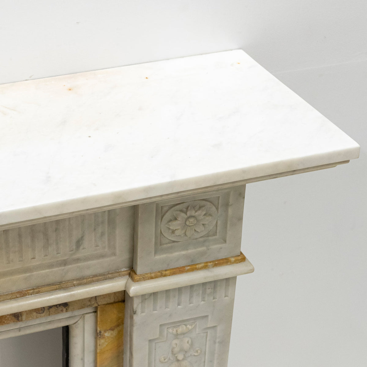 Antique Victorian Carrara Siena Marble Fireplace Surround | The Architectural Forum