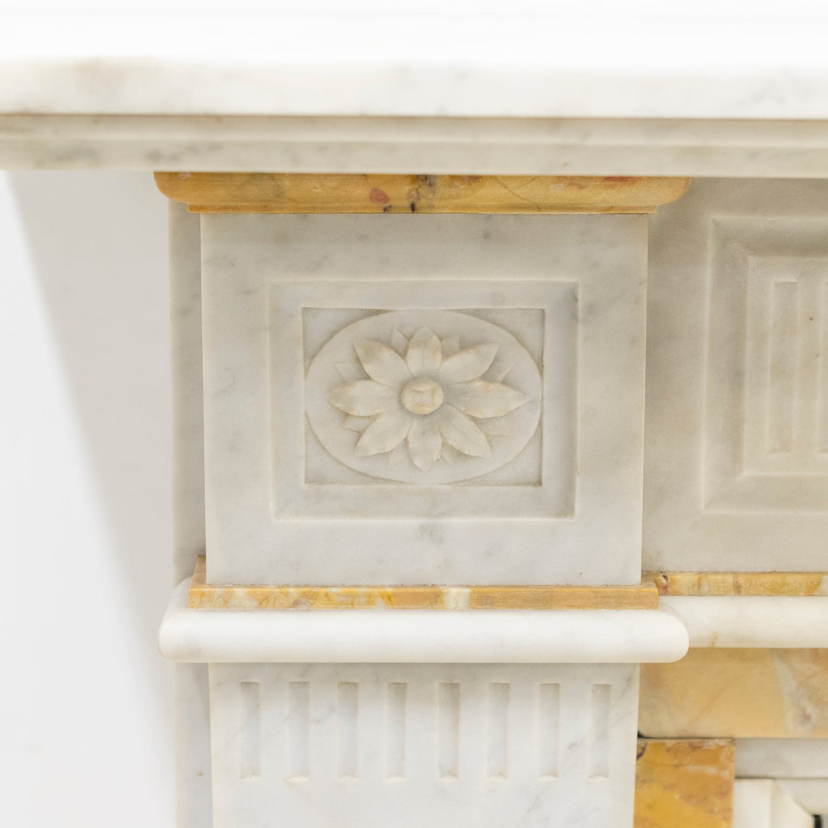Antique Victorian Carrara Siena Marble Fireplace Surround | The Architectural Forum