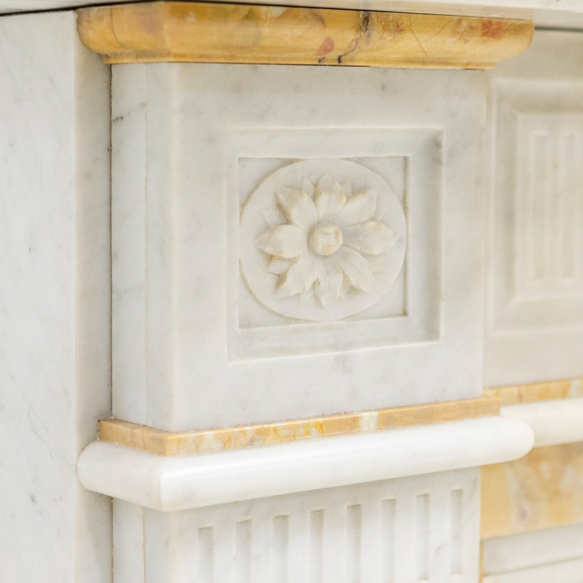 Antique Victorian Carrara Siena Marble Fireplace Surround | The Architectural Forum