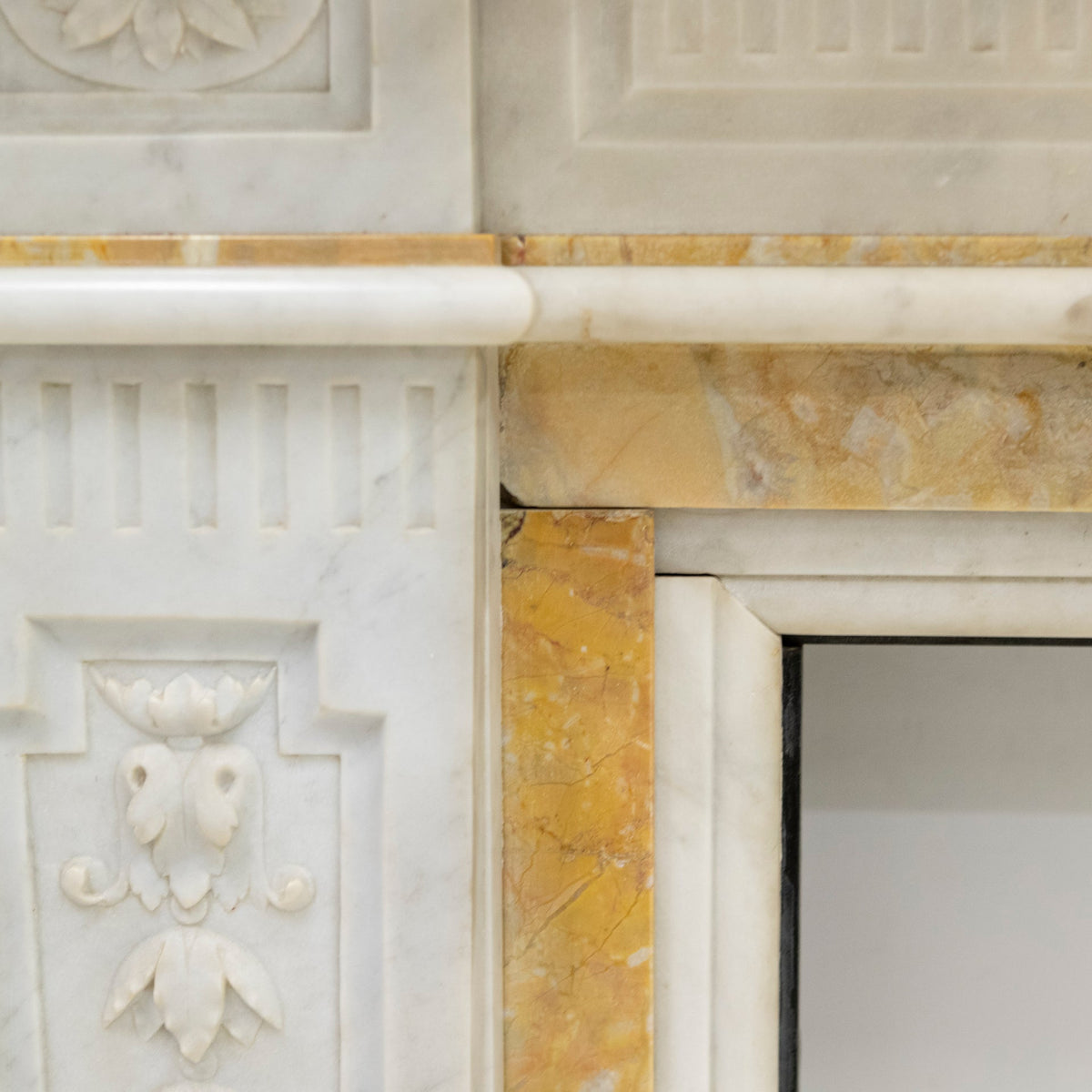 Antique Victorian Carrara Siena Marble Fireplace Surround | The Architectural Forum