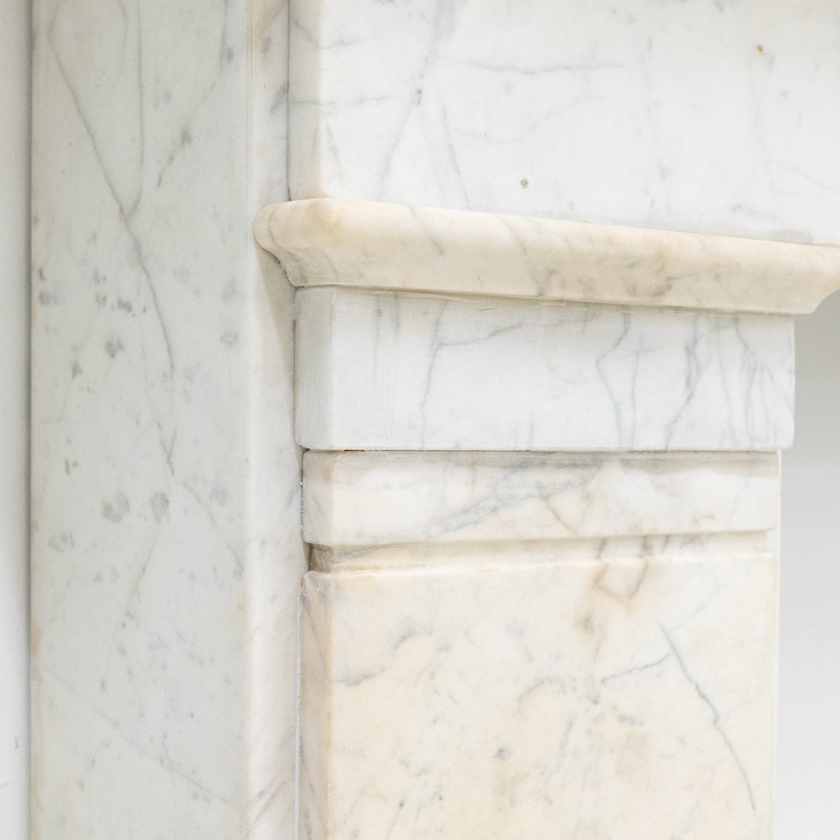 Antique Late Georgian Carrara Marble Fireplace Surround | The Architectural Forum