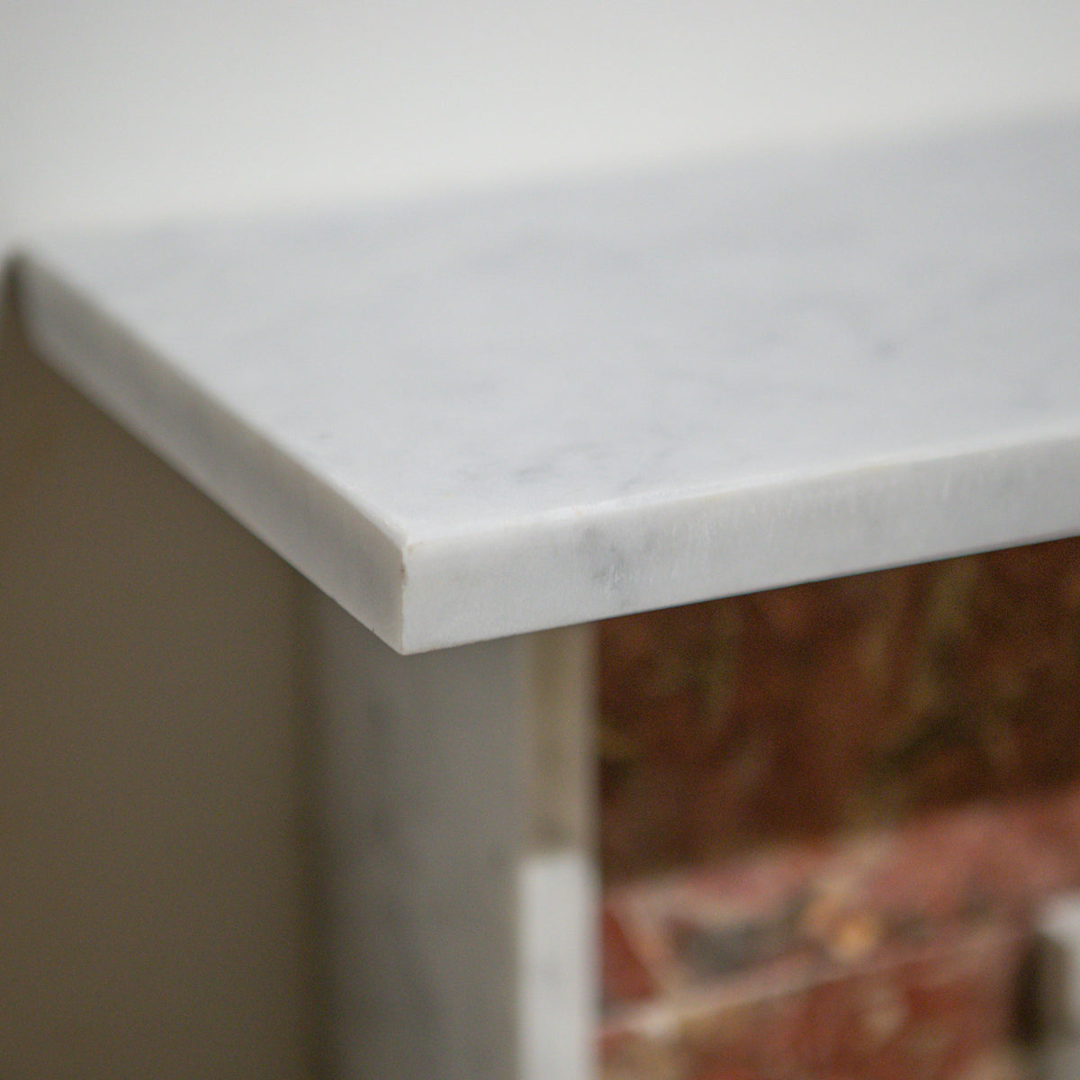 Regency Style Carrara &amp; Rouge Marble Fireplace Surround | The Architectural Forum