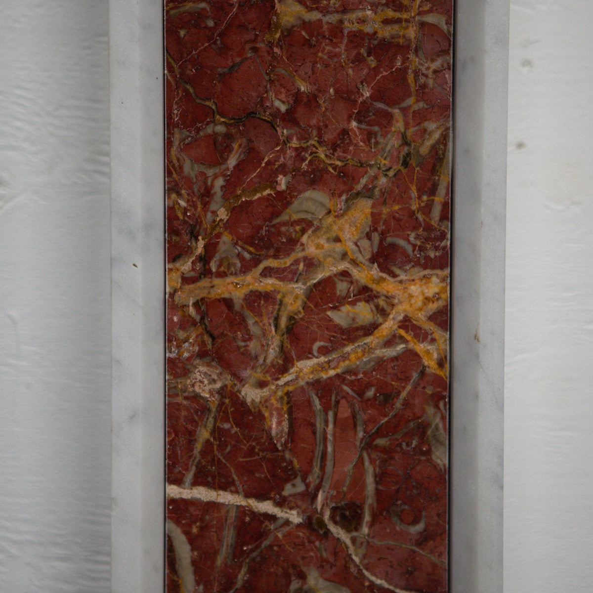 Regency Style Carrara &amp; Rouge Marble Fireplace Surround | The Architectural Forum