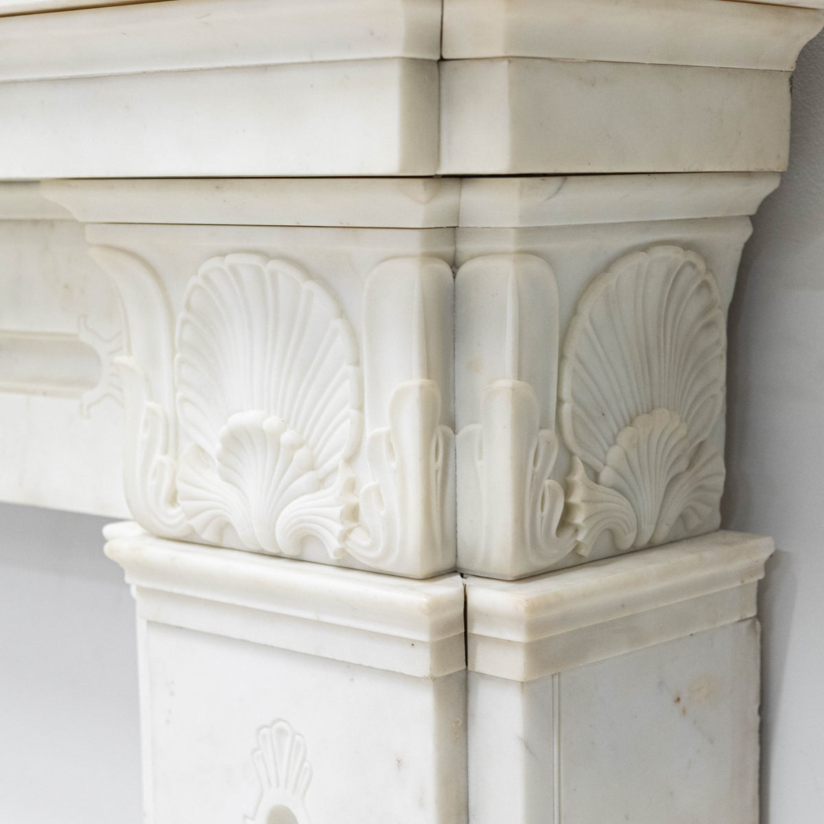 Antique Georgian Statuary Marble Surround with Acanthus | The Architectural Forum
