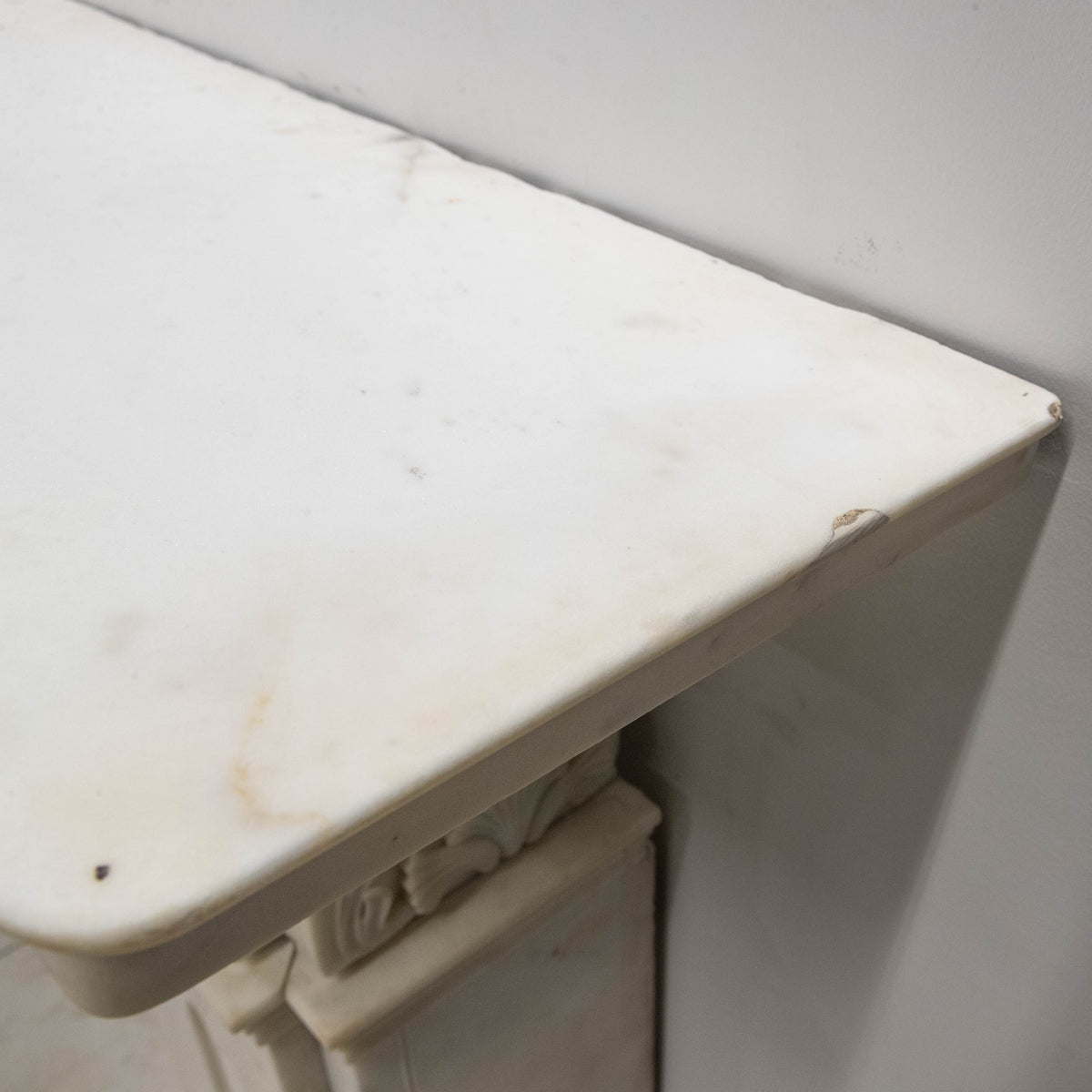 Antique Georgian Statuary Marble Surround with Acanthus | The Architectural Forum