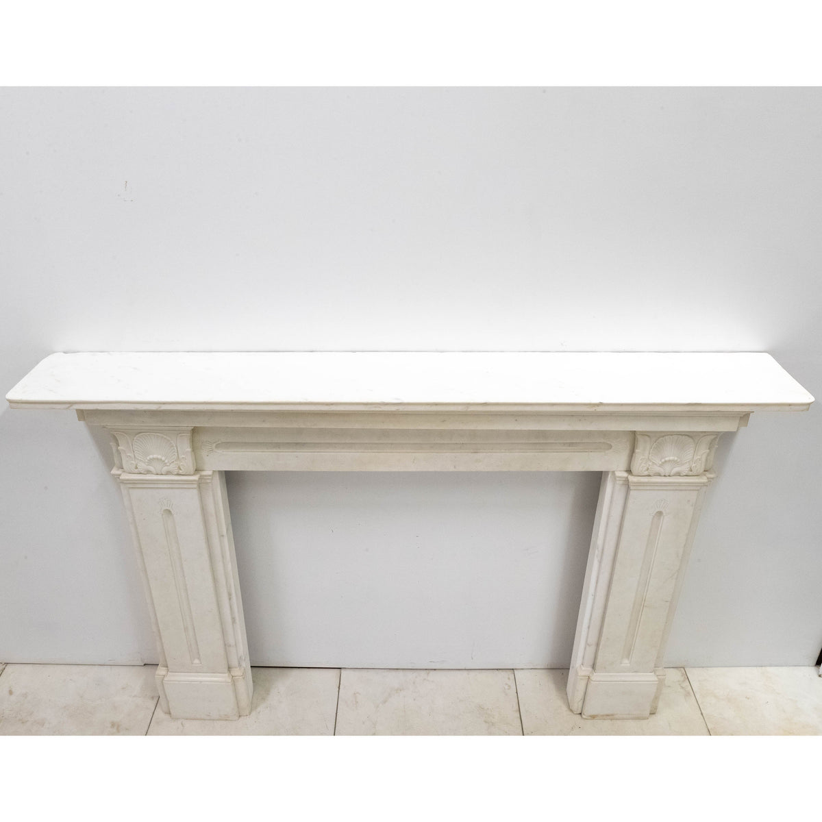 Antique Georgian Statuary Marble Surround with Acanthus | The Architectural Forum