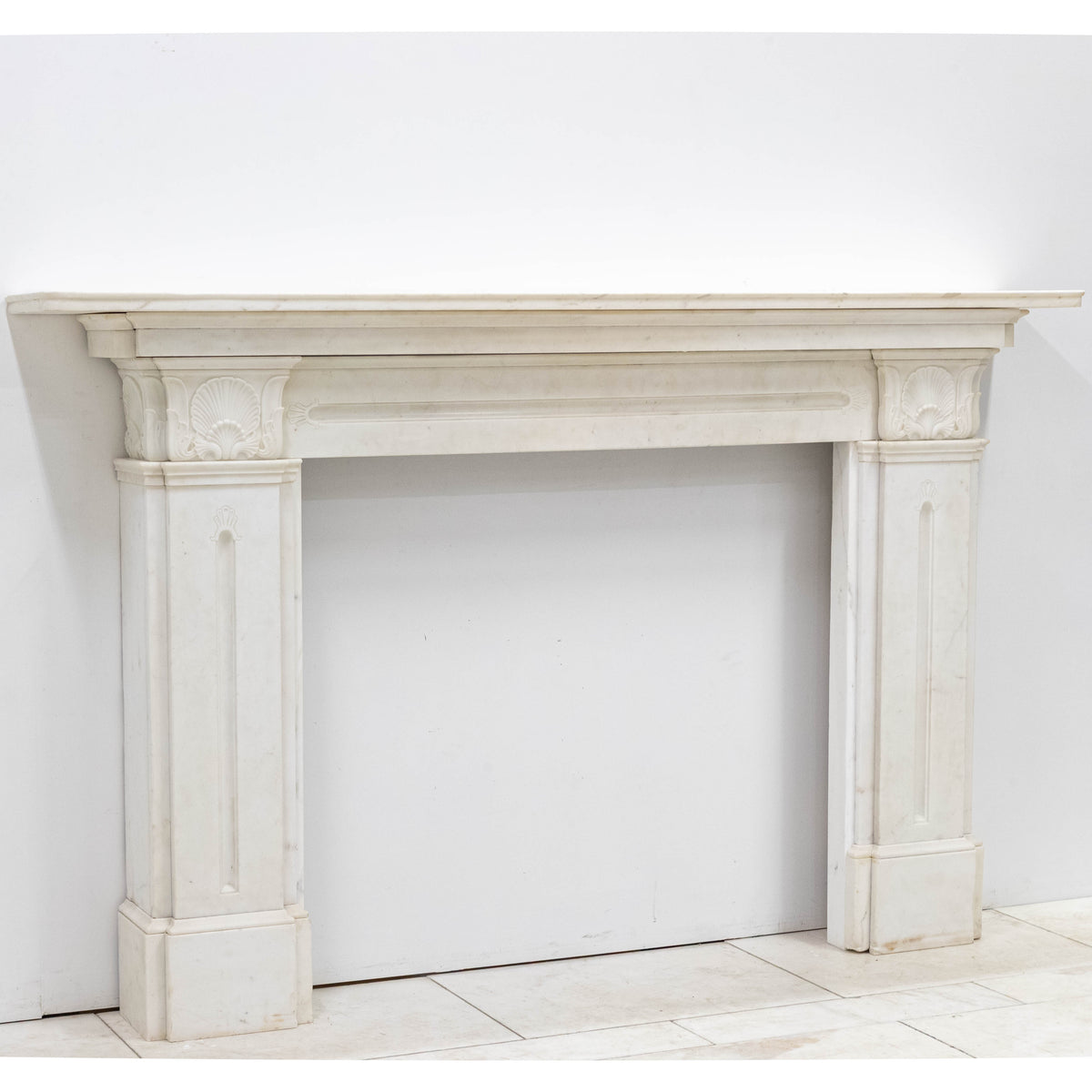 Antique Georgian Statuary Marble Surround with Acanthus | The Architectural Forum