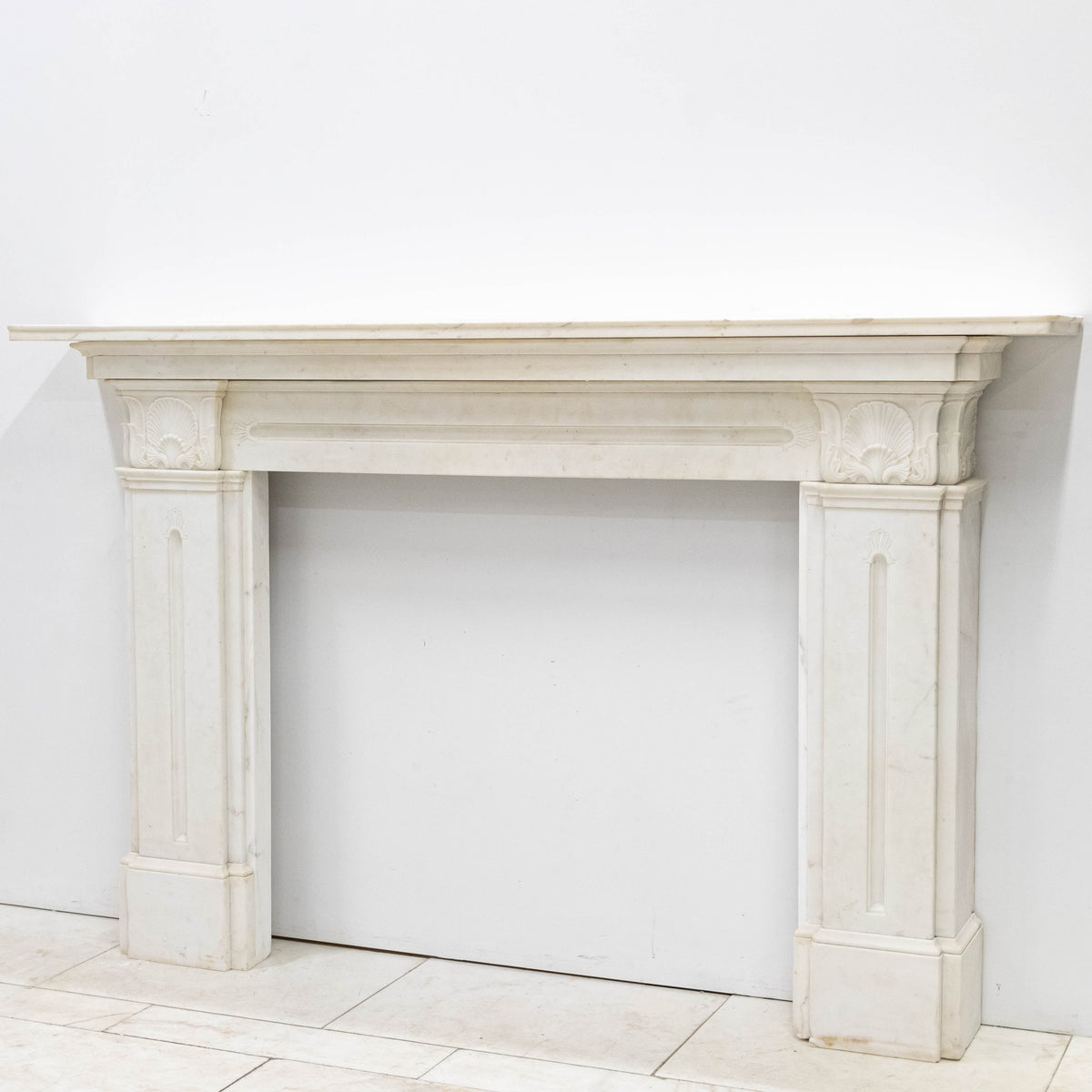 Antique Georgian Statuary Marble Surround with Acanthus | The Architectural Forum
