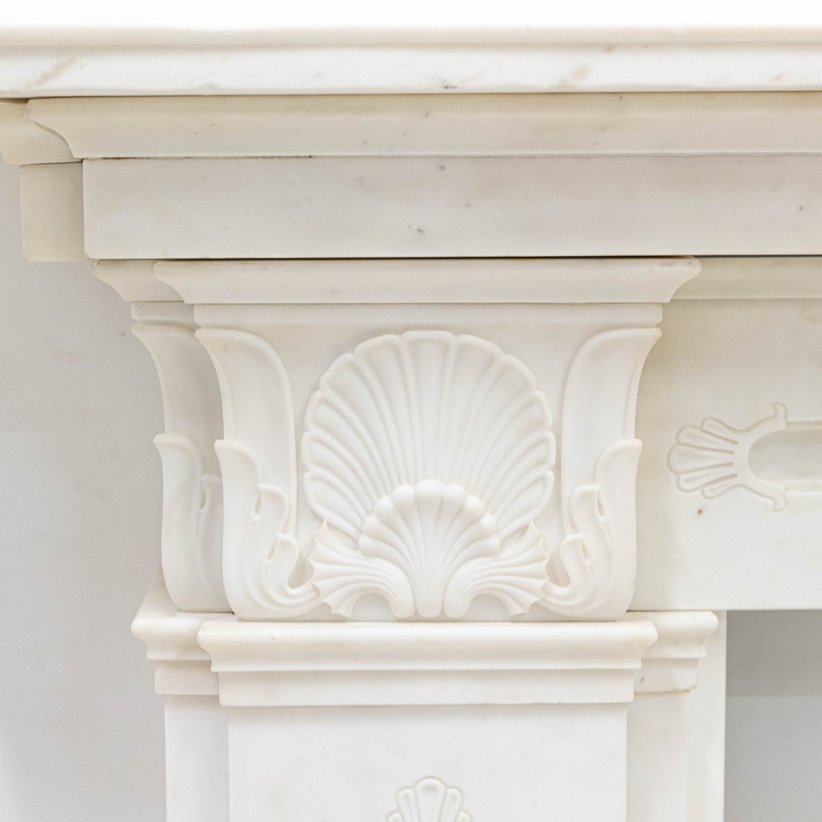 Antique Georgian Statuary Marble Surround with Acanthus | The Architectural Forum