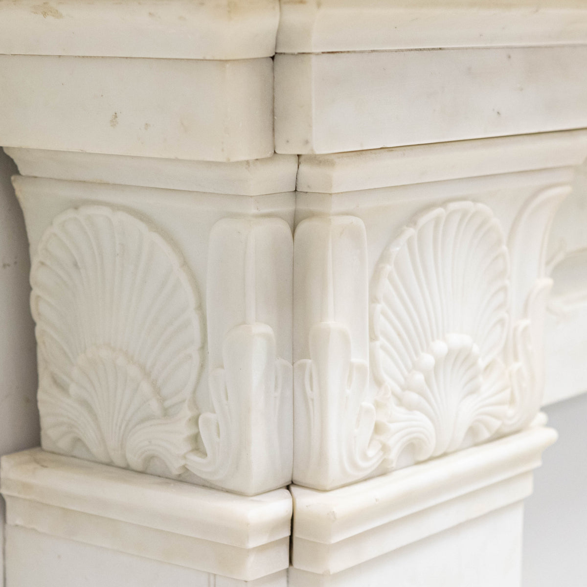 Antique Georgian Statuary Marble Surround with Acanthus | The Architectural Forum
