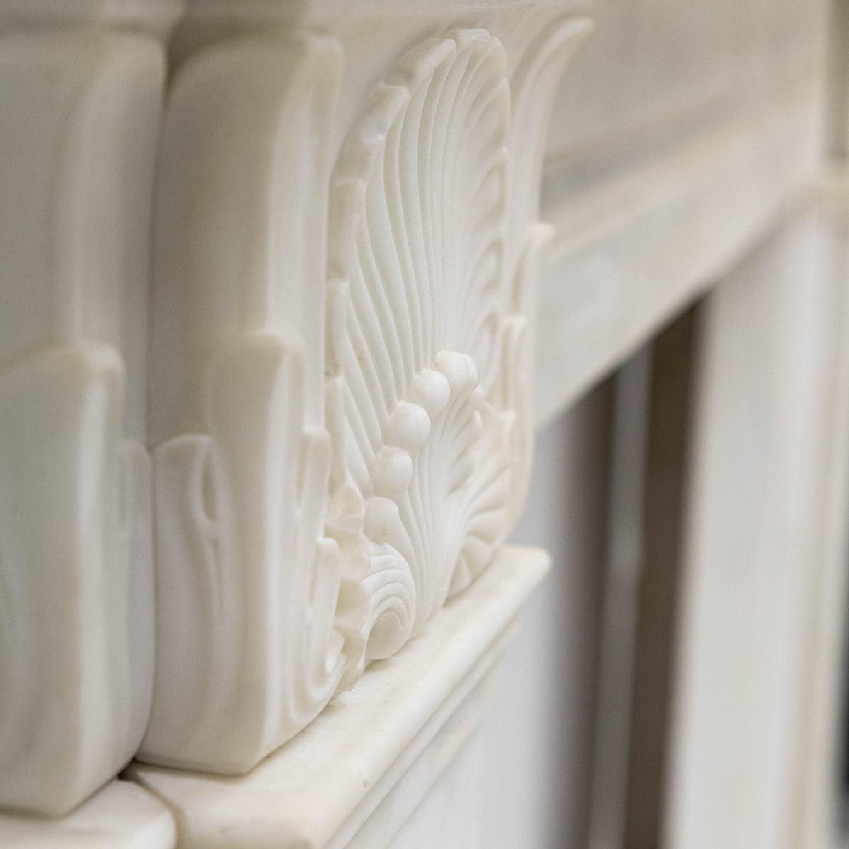 Antique Georgian Statuary Marble Surround with Acanthus | The Architectural Forum