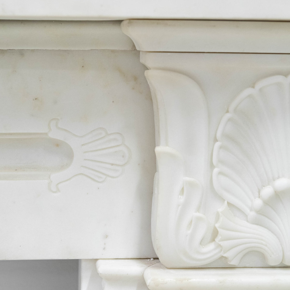 Antique Georgian Statuary Marble Surround with Acanthus | The Architectural Forum