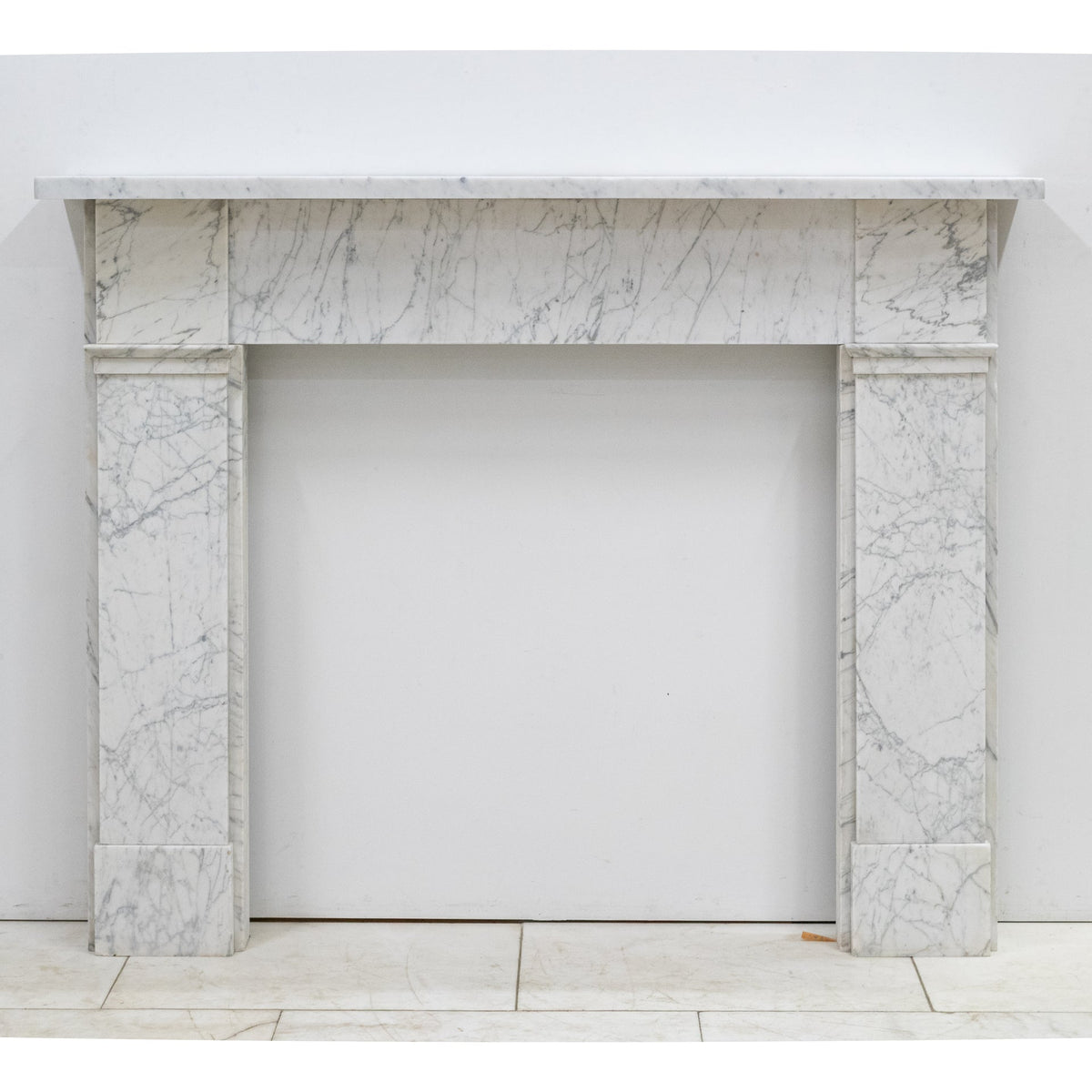 Antique Carrara Marble Late Georgian Fireplace Surround