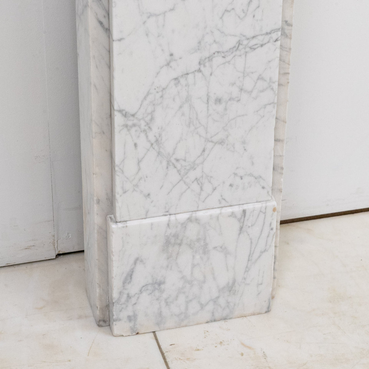 Antique Carrara Marble Late Georgian Fireplace Surround