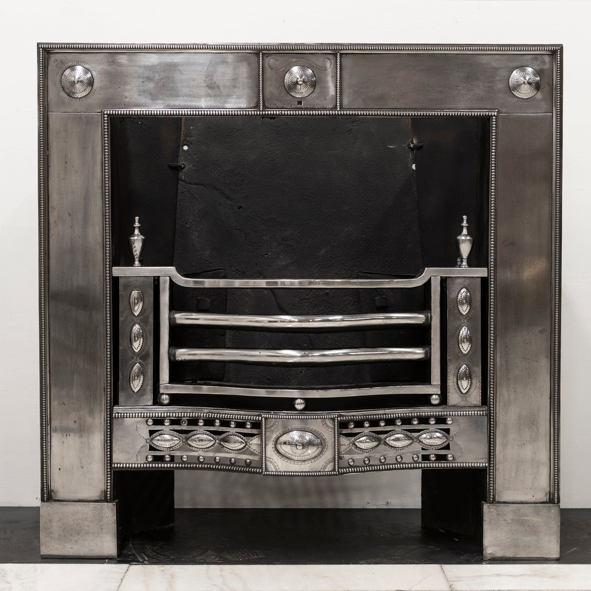 Antique Georgian Polished Steel Register Grate | Robert Adam | The Architectural Forum