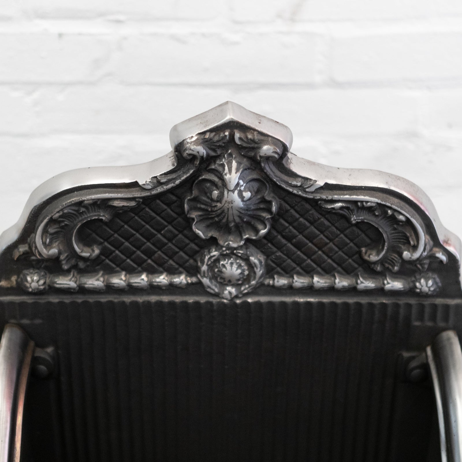 Reclaimed Grand Cast Iron Fire Basket with Finials | The Architectural Forum