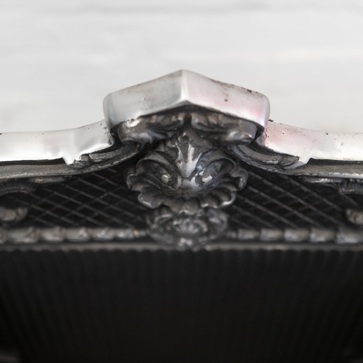 Reclaimed Grand Cast Iron Fire Basket with Finials | The Architectural Forum