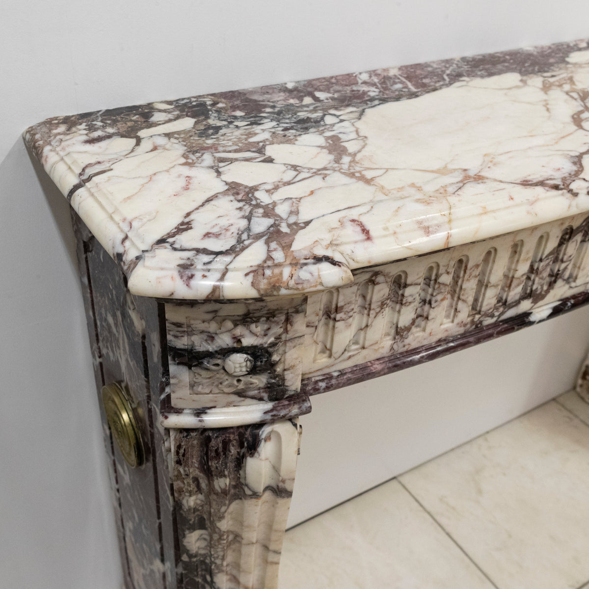 Antique 19th Century Brèche Marble Louis Style Fireplace Surround | The Architectural Forum