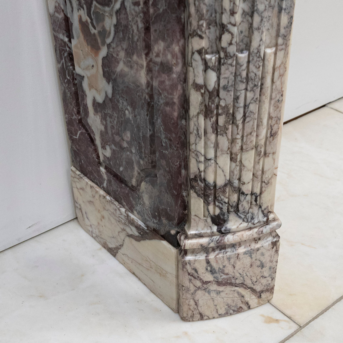 Antique 19th Century Brèche Marble Louis Style Fireplace Surround | The Architectural Forum