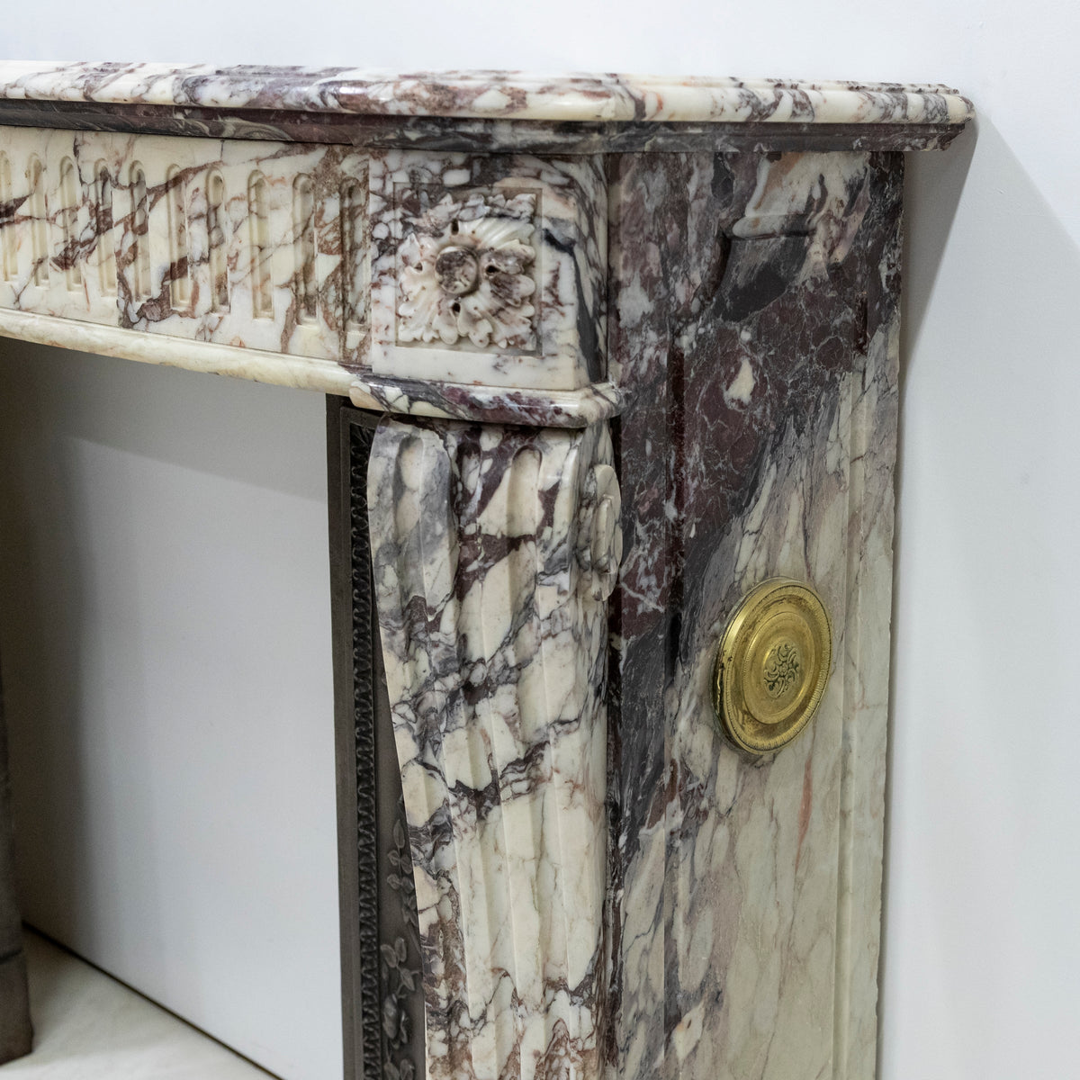 Antique 19th Century Brèche Marble Louis Style Fireplace Surround | The Architectural Forum