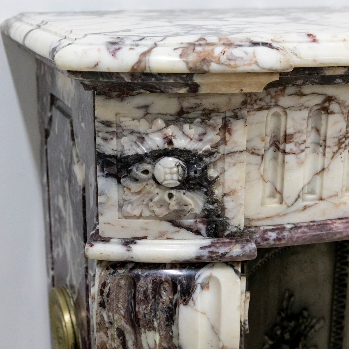 Antique 19th Century Brèche Marble Louis Style Fireplace Surround | The Architectural Forum