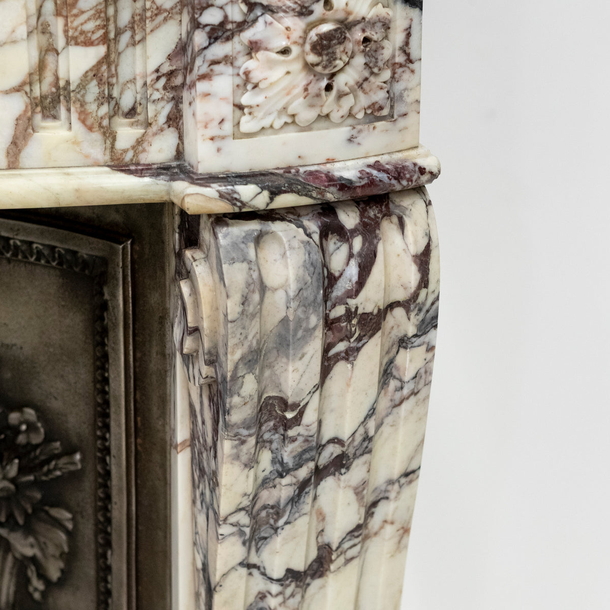 Antique 19th Century Brèche Marble Louis Style Fireplace Surround | The Architectural Forum