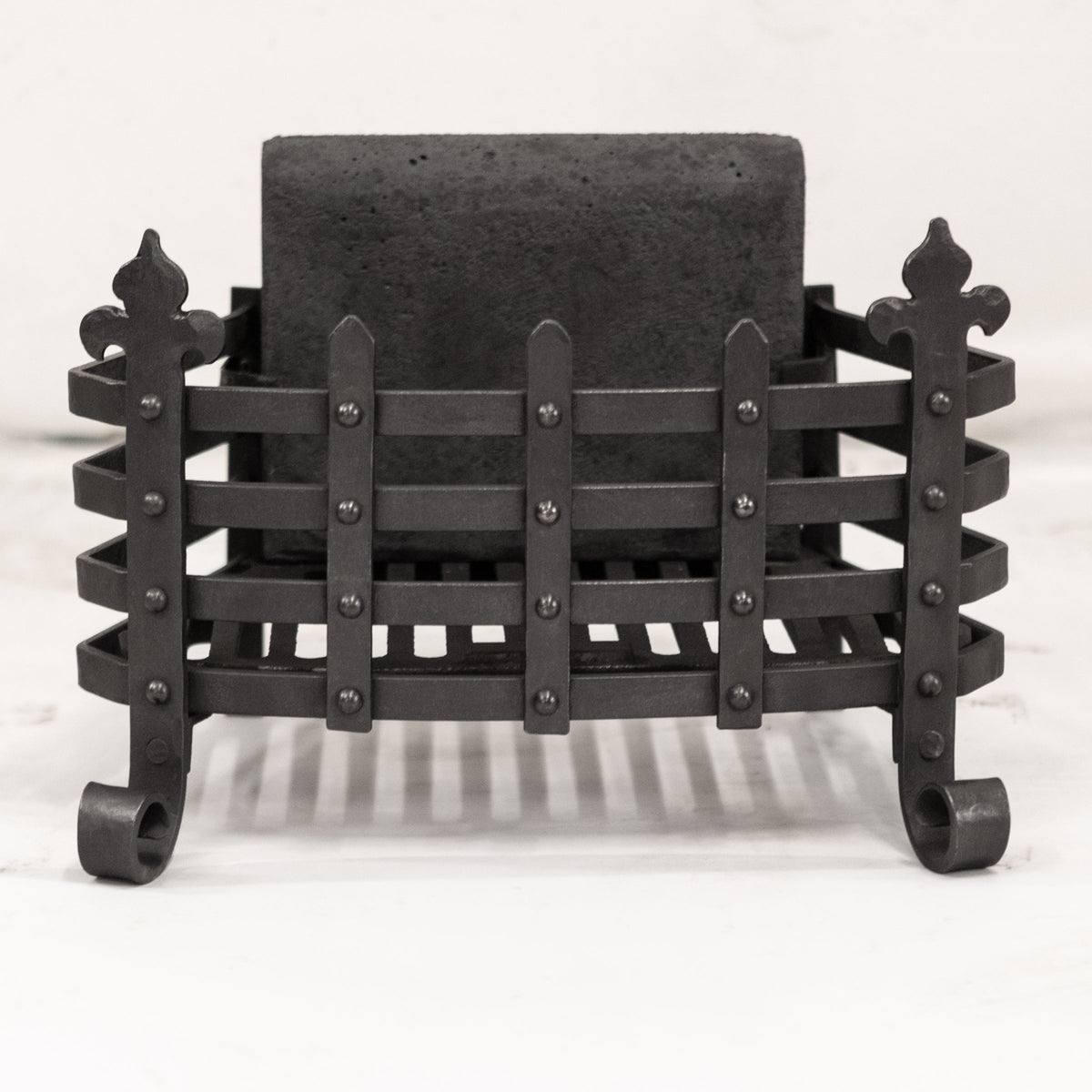 Reclaimed Cast Iron Lattice Rail Fire Basket | The Architectural Forum