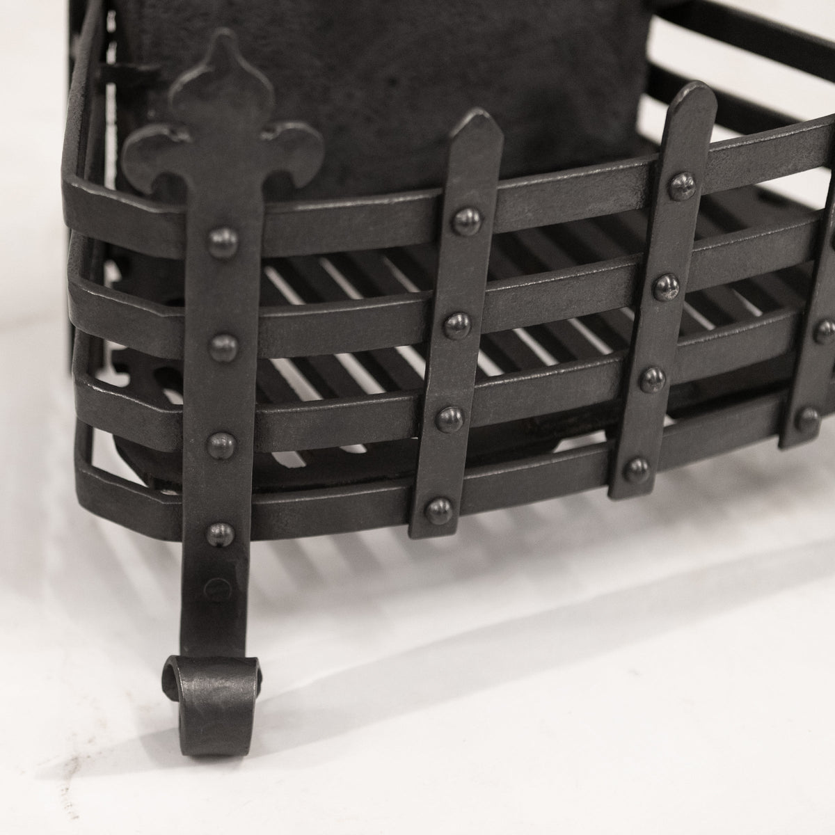 Reclaimed Cast Iron Lattice Rail Fire Basket | The Architectural Forum
