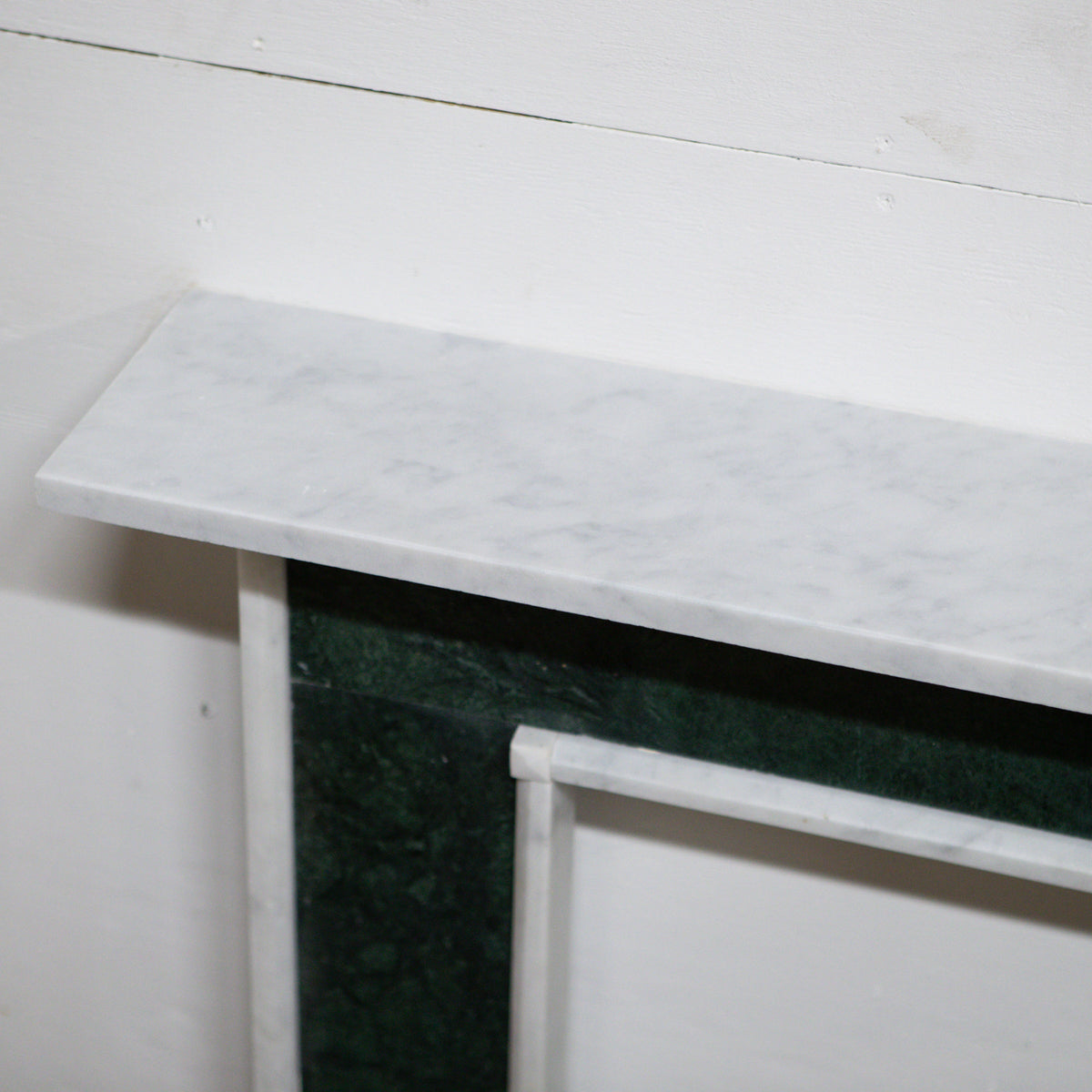 Regency Style Carrara &amp; Verde Marble Fireplace Surround | The Architectural Forum