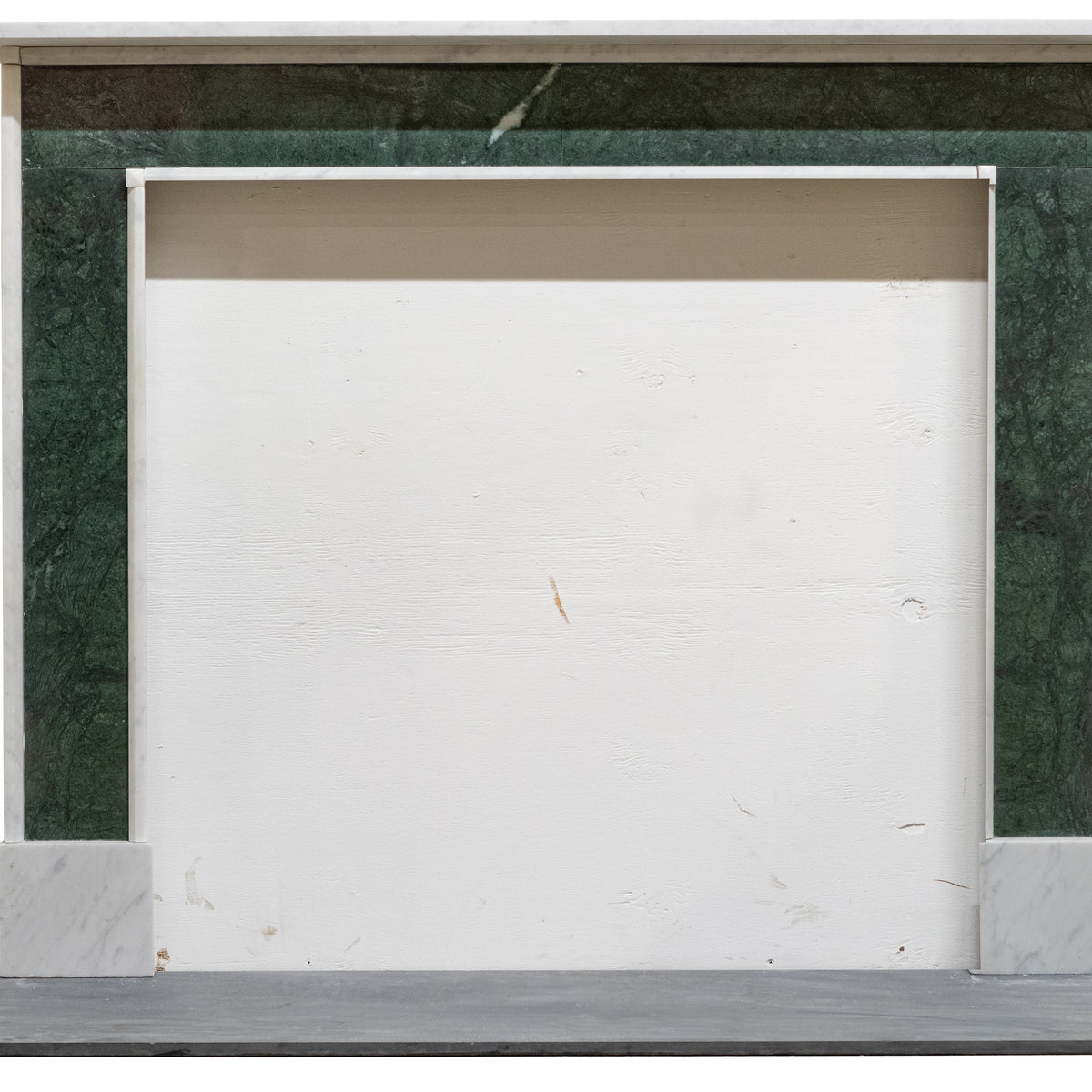Regency Style Carrara &amp; Verde Marble Fireplace Surround | The Architectural Forum