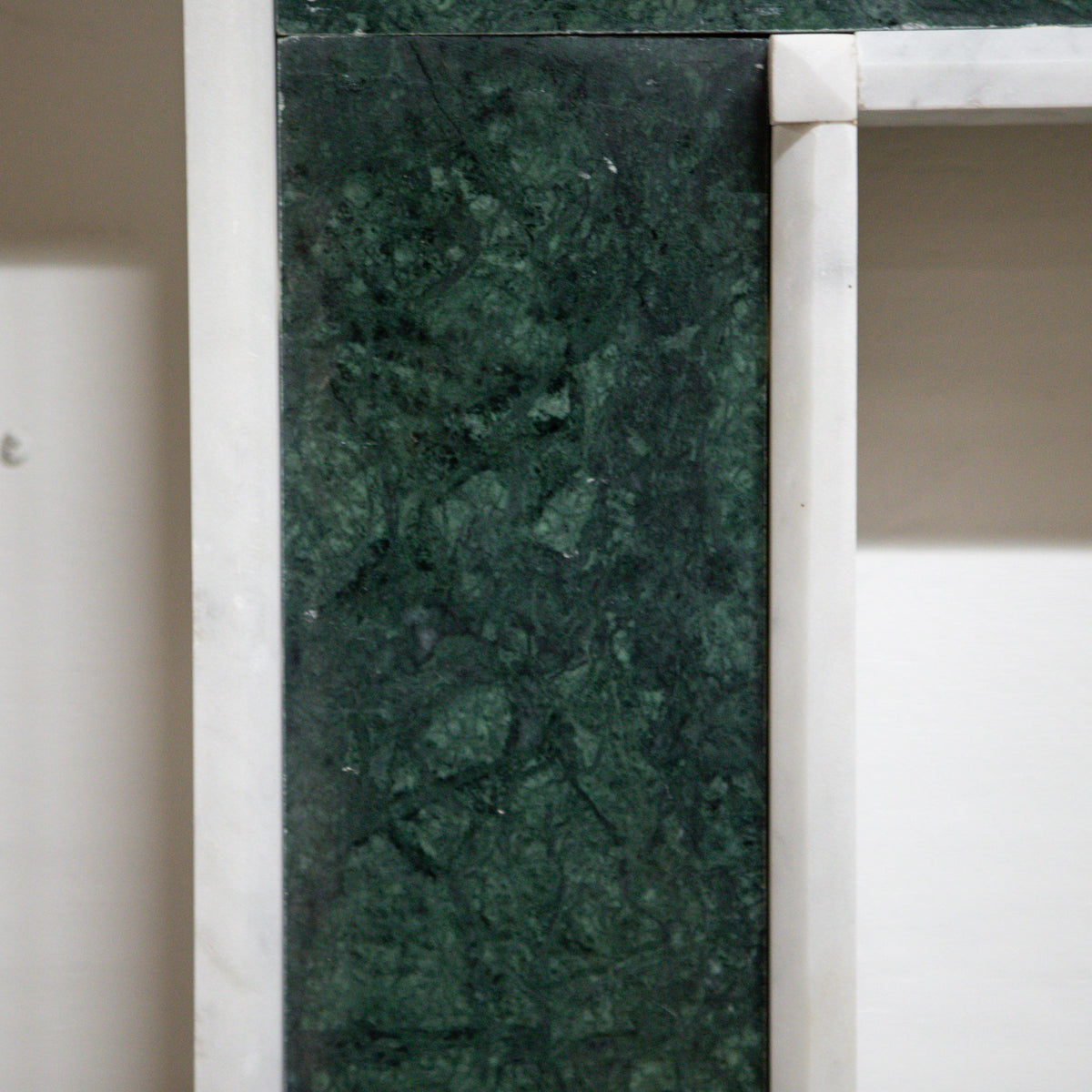 Regency Style Carrara &amp; Verde Marble Fireplace Surround | The Architectural Forum
