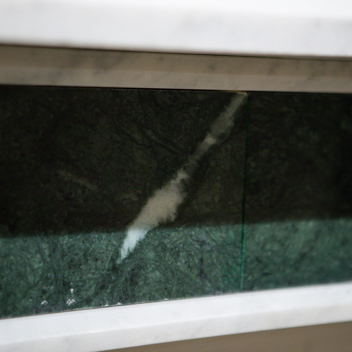 Regency Style Carrara &amp; Verde Marble Fireplace Surround | The Architectural Forum