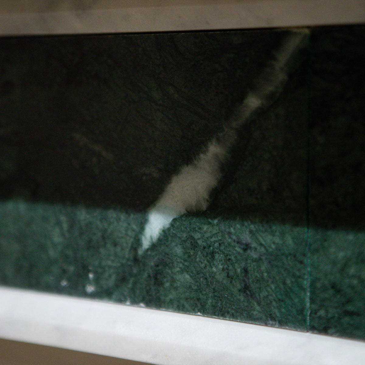 Regency Style Carrara &amp; Verde Marble Fireplace Surround | The Architectural Forum